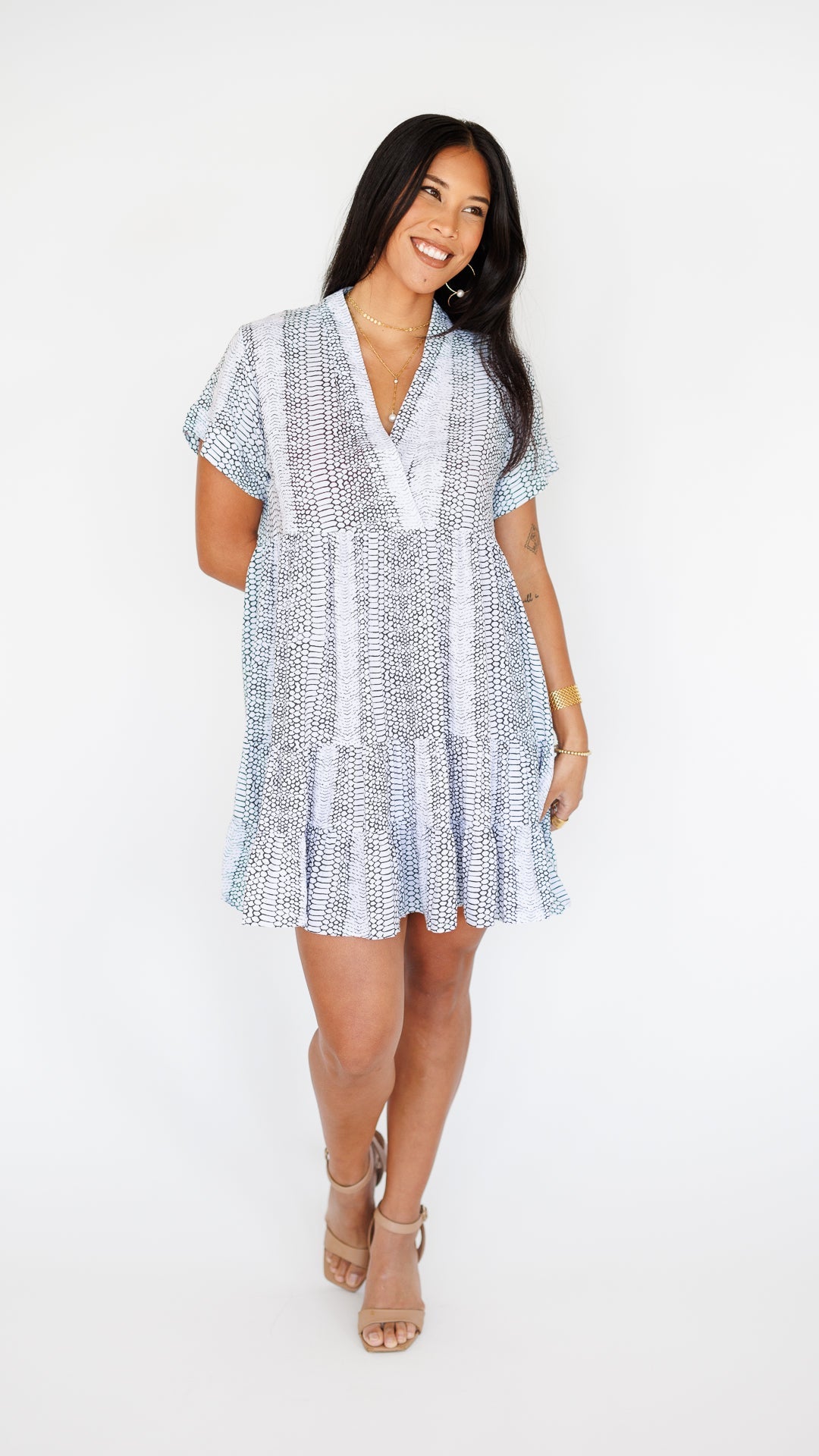 Heinui Dress / Fishskin White Khush Clothing