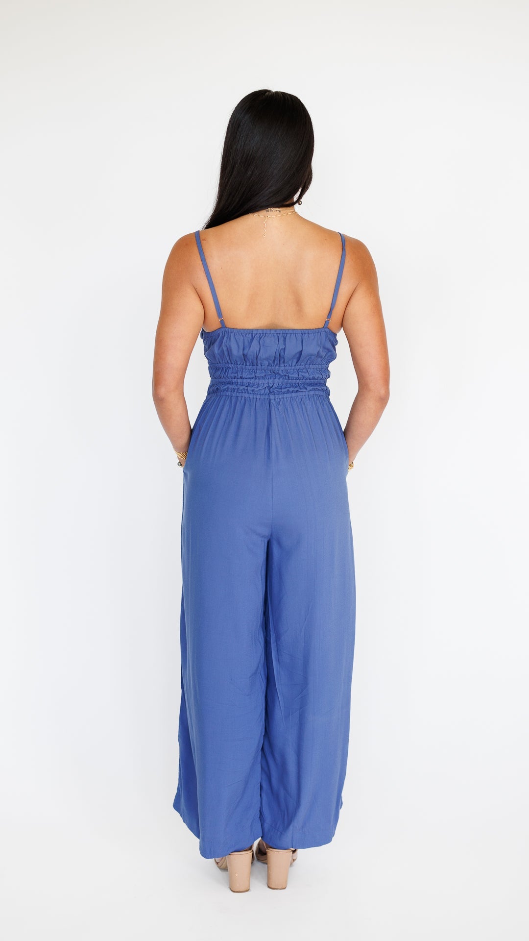 Opal Jumpsuit / Steel Blue Khush Clothing