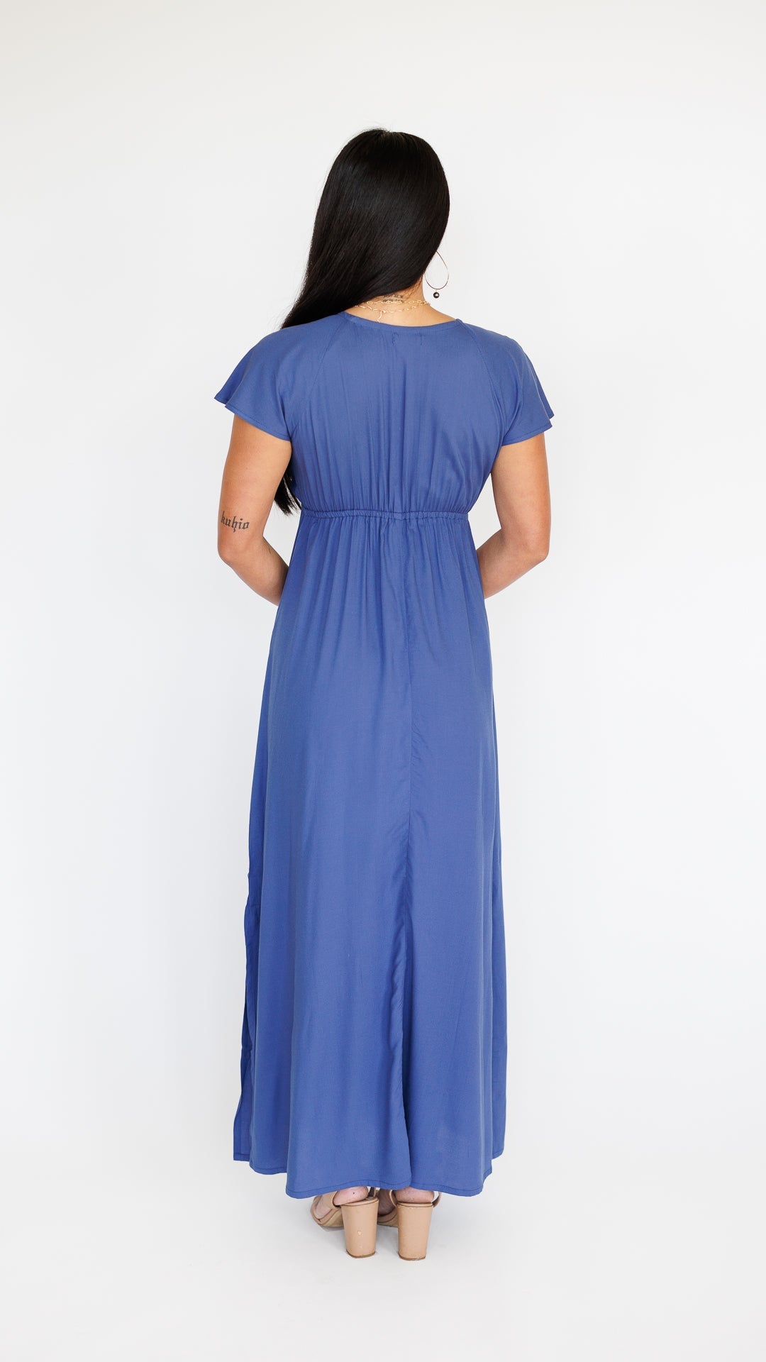 Leilani Dress / Steel Blue Khush Clothing