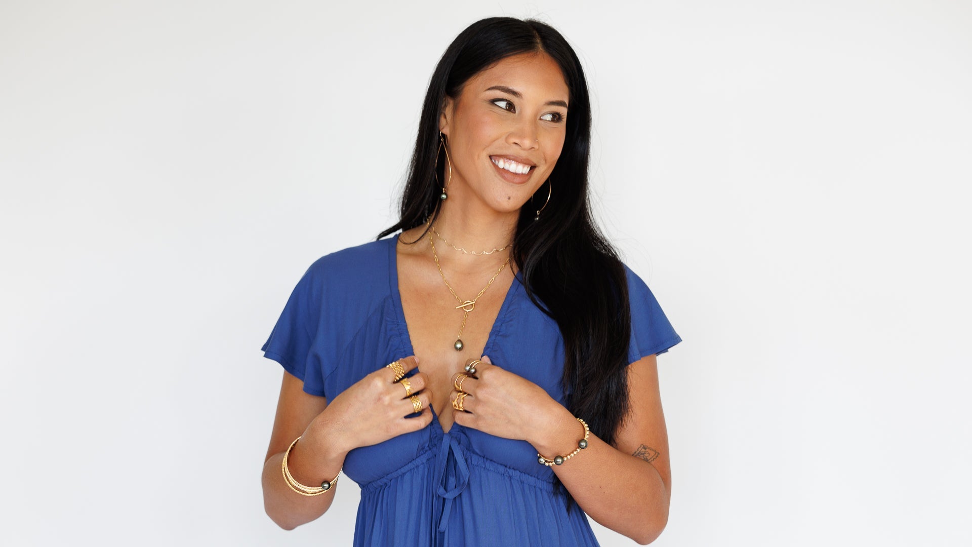 Leilani Dress / Steel Blue Khush Clothing