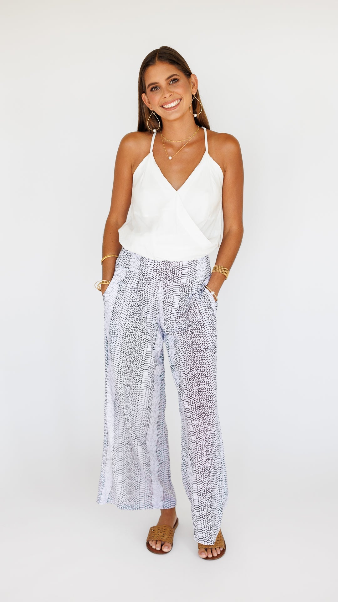 Johanna Pant / Fishskin White Khush Clothing
