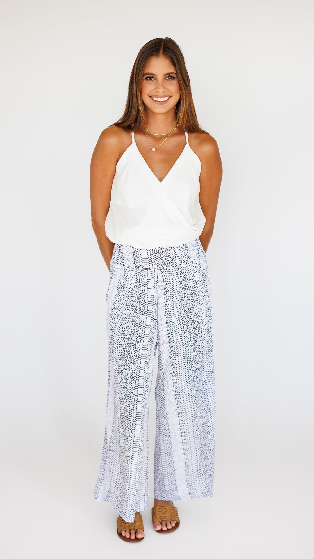 Johanna Pant / Fishskin White Khush Clothing