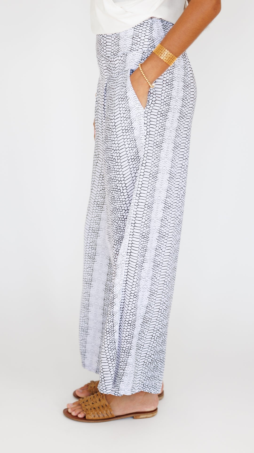 Johanna Pant / Fishskin White Khush Clothing