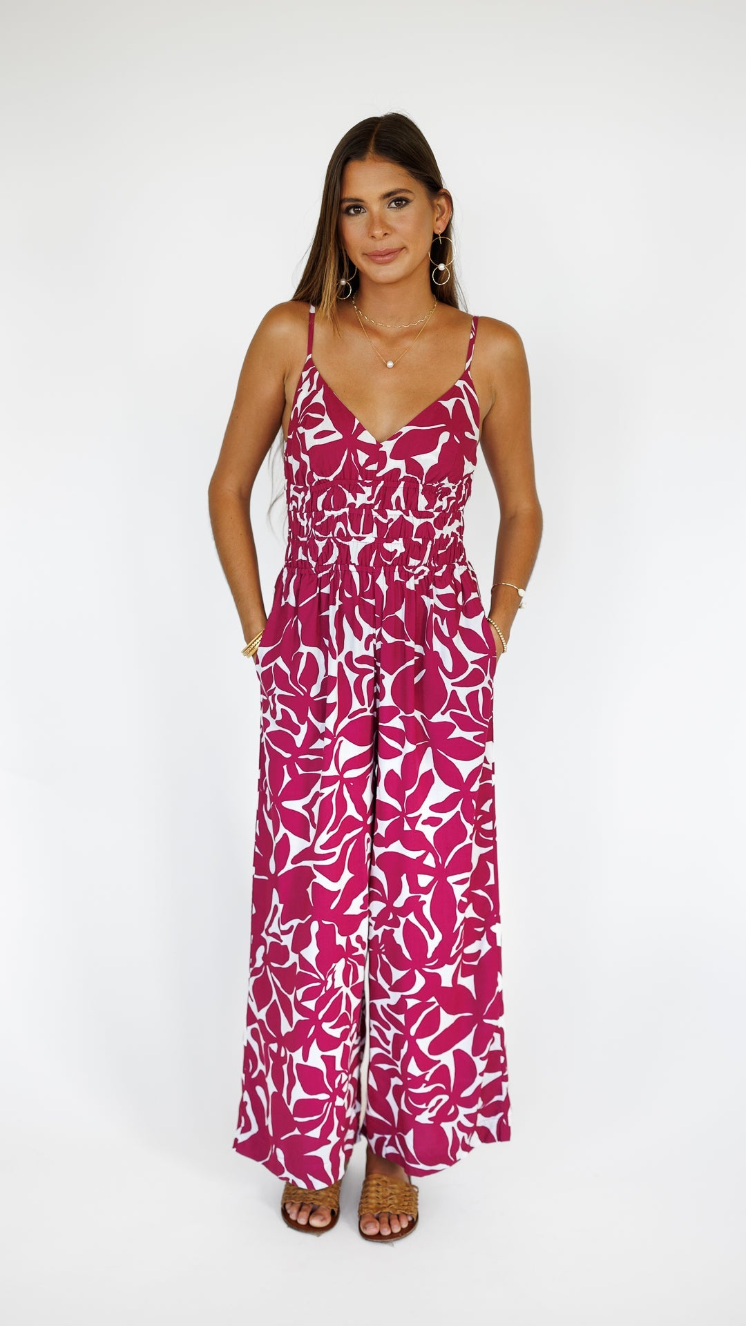 Opal Jumpsuit / Honolulu Plumeria Khush Clothing