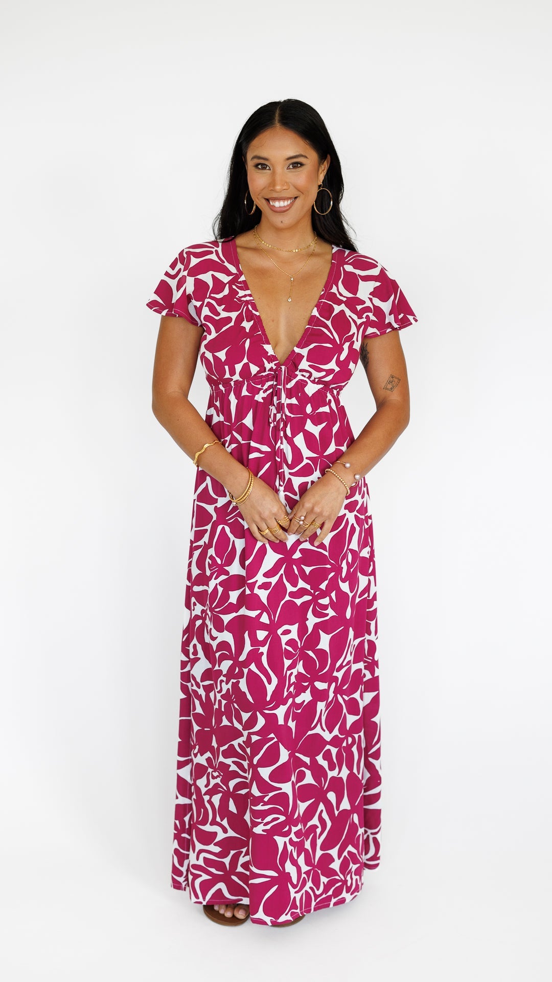 Leilani Dress / Honolulu Plumeria Khush Clothing