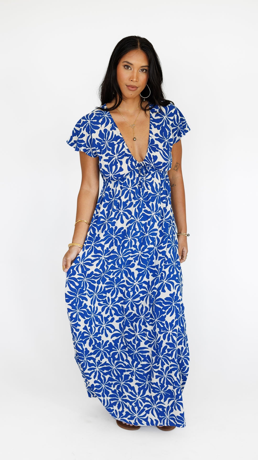 Leilani Dress / Aloha Sapphire Khush Clothing