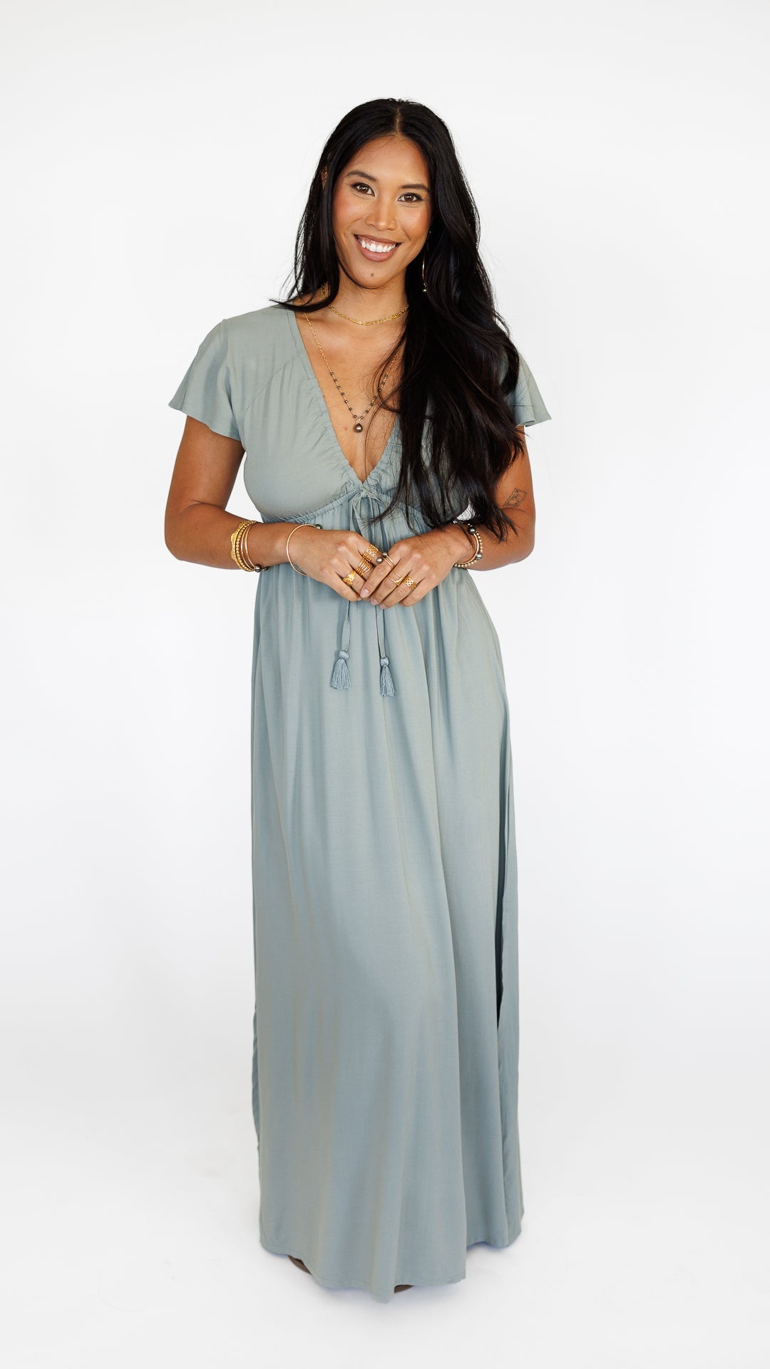 Leilani Dress / Cloud - KEANI HAWAI`I M Leilani Dress / Cloud - KEANI HAWAI`I M