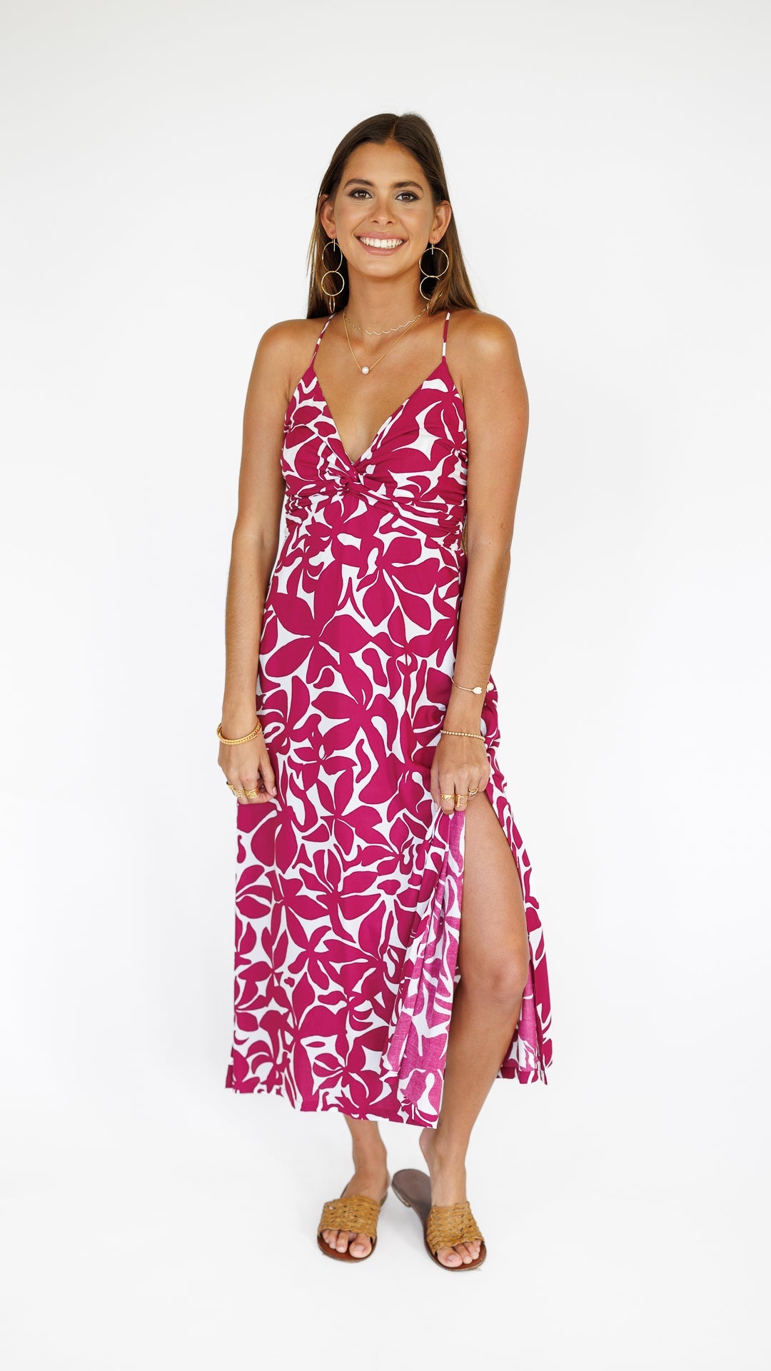 Lorena Dress / Honolulu Plumeria Khush Clothing
