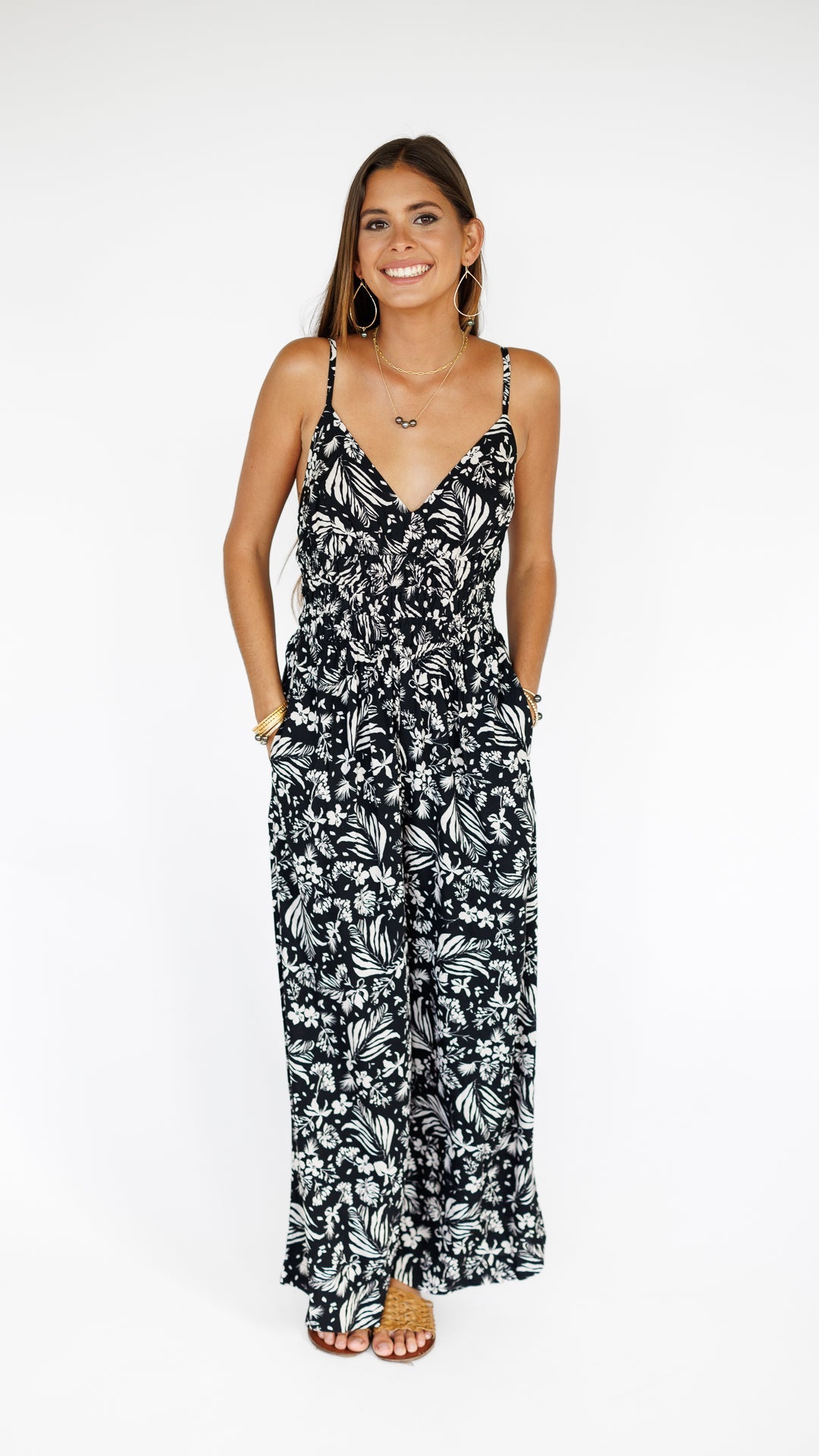 Opal Jumpsuit / Hula Black Khush Clothing