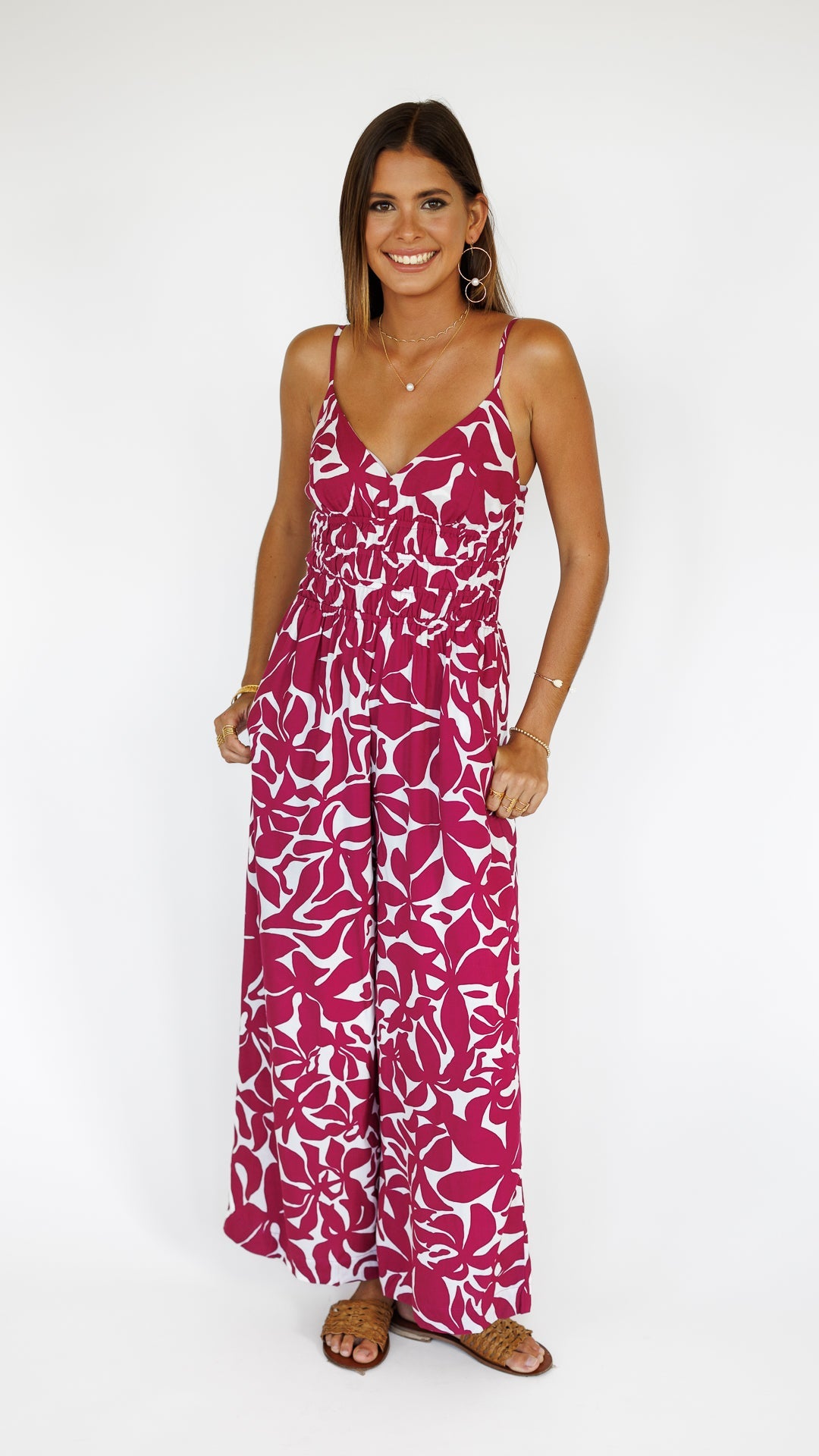 Opal Jumpsuit / Honolulu Plumeria Khush Clothing