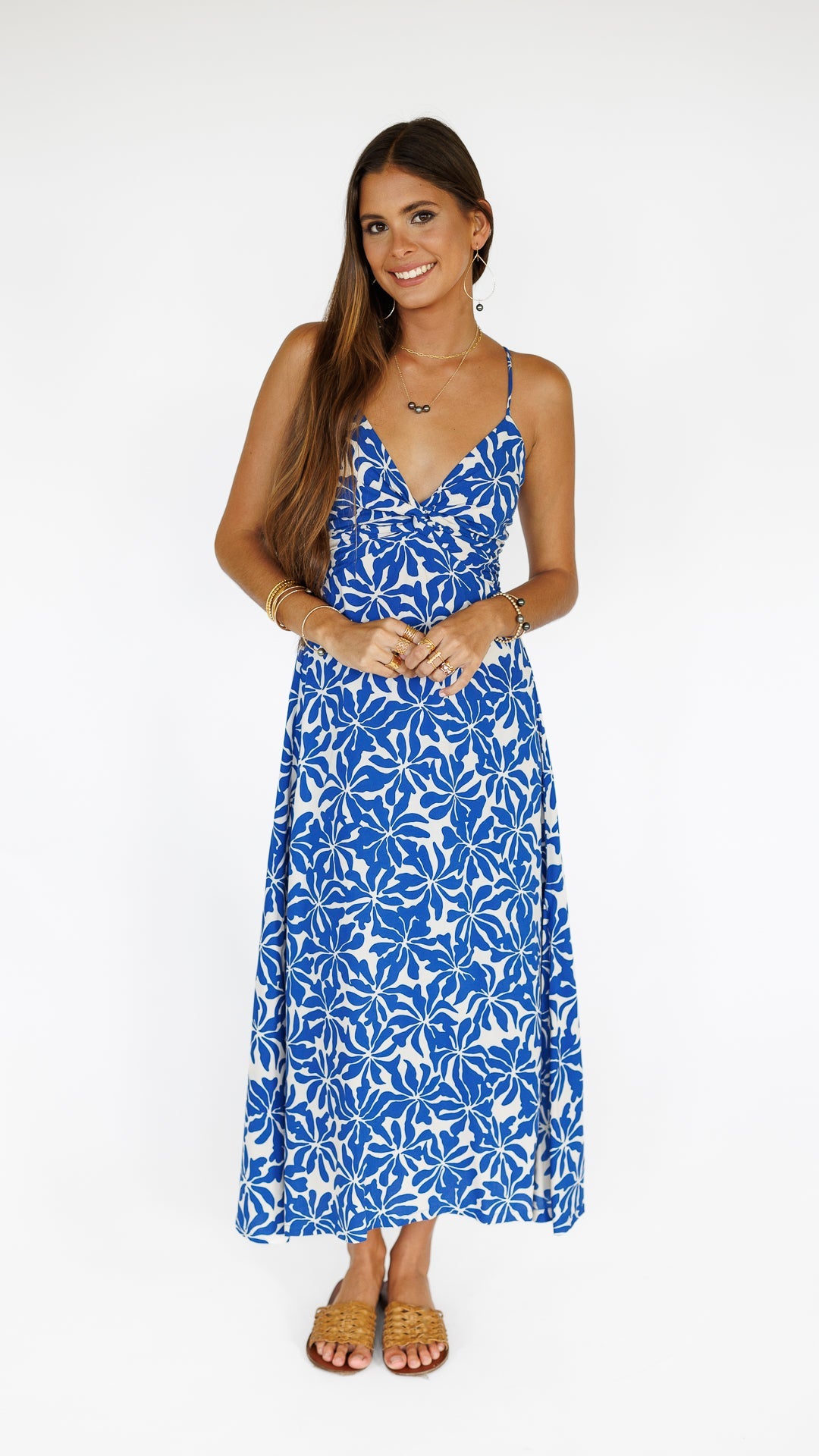 Lorena Dress / Aloha Sapphire Khush Clothing