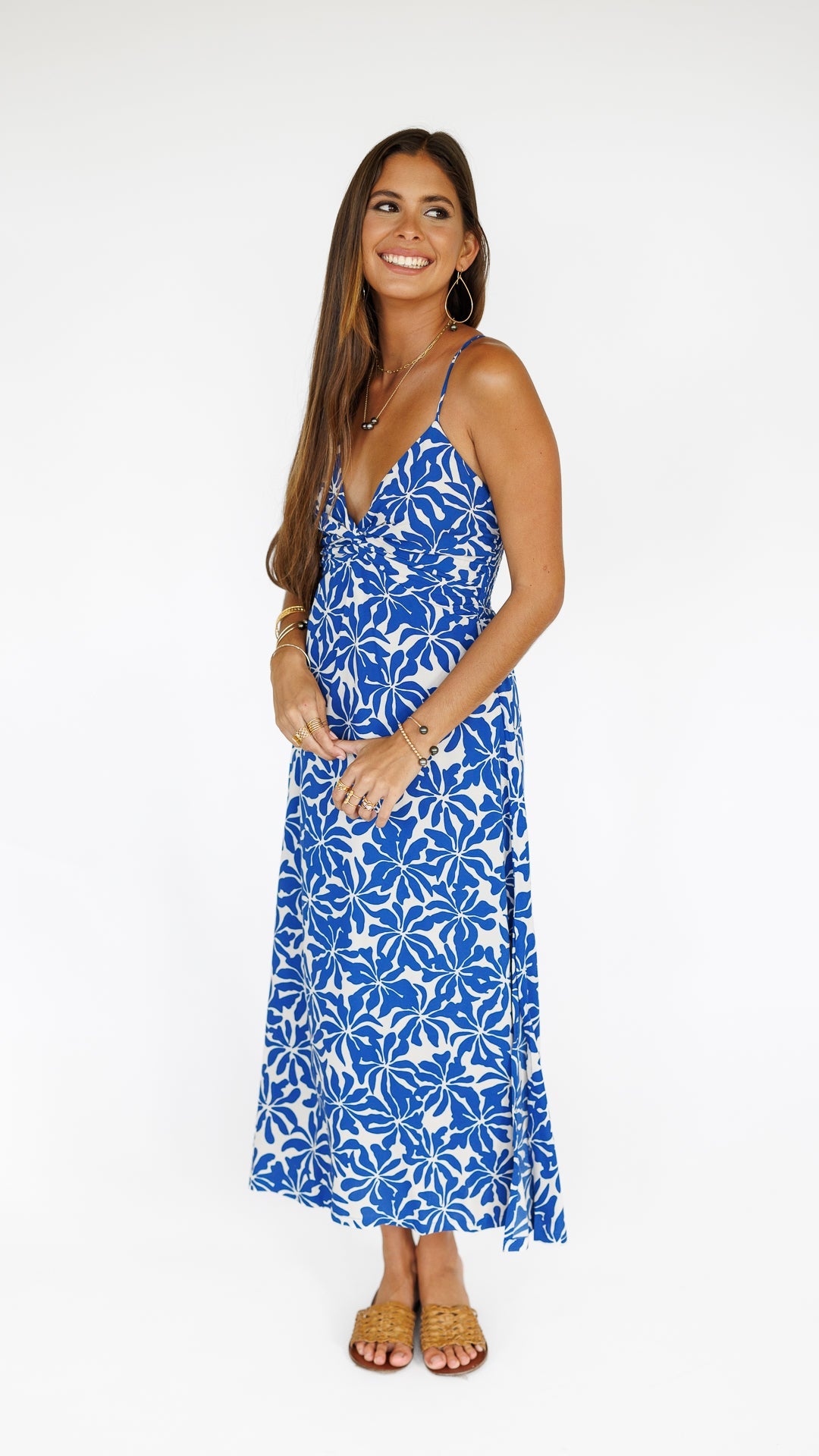 Lorena Dress / Aloha Sapphire Khush Clothing