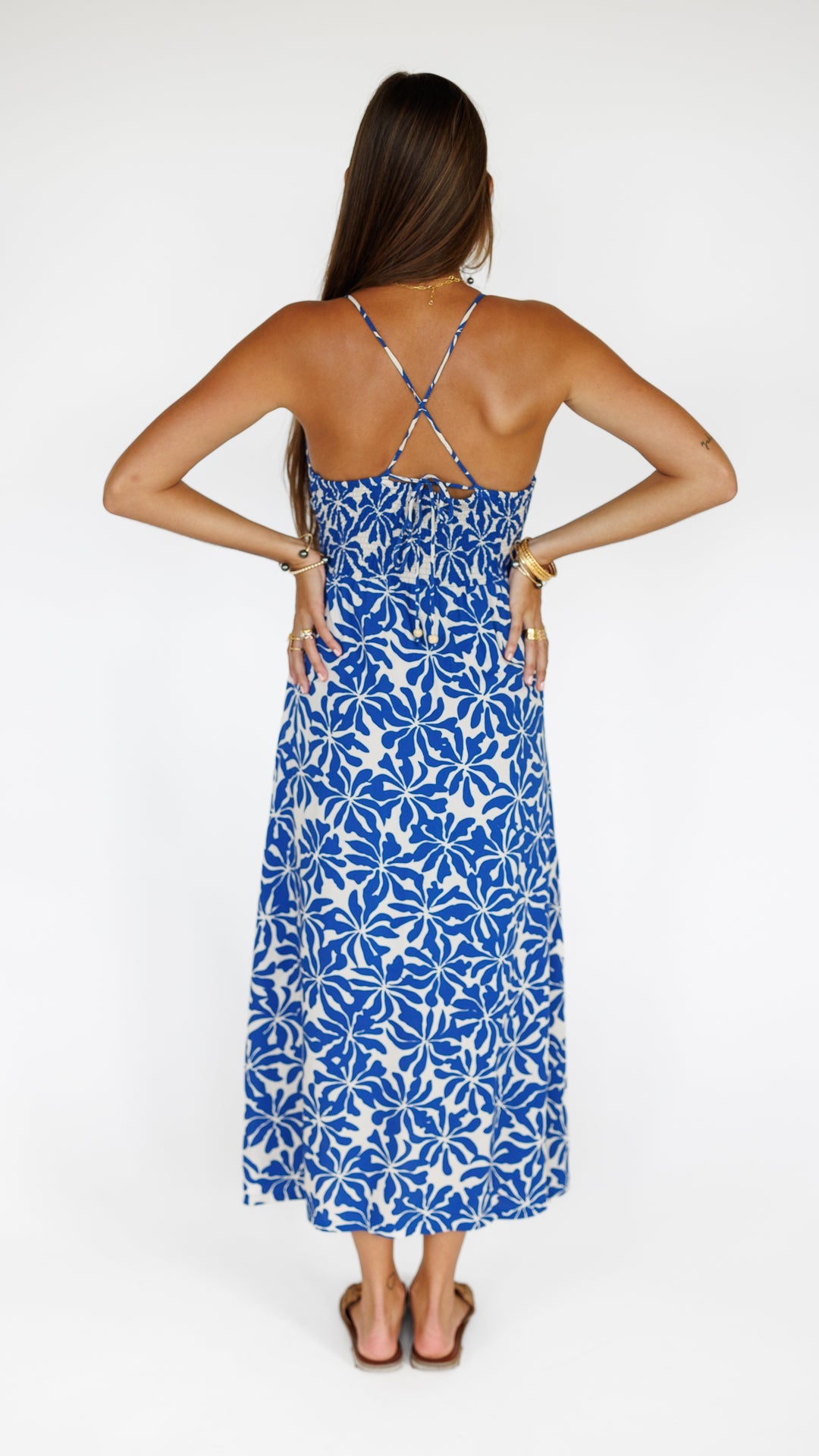 Lorena Dress / Aloha Sapphire Khush Clothing