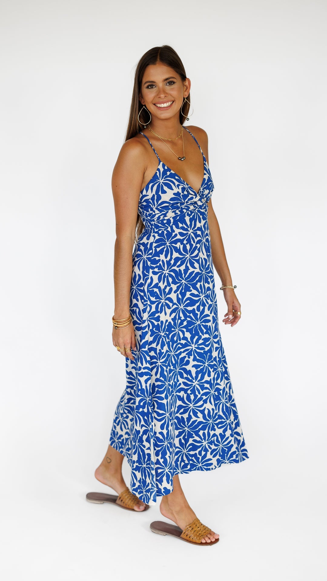 Lorena Dress / Aloha Sapphire Khush Clothing