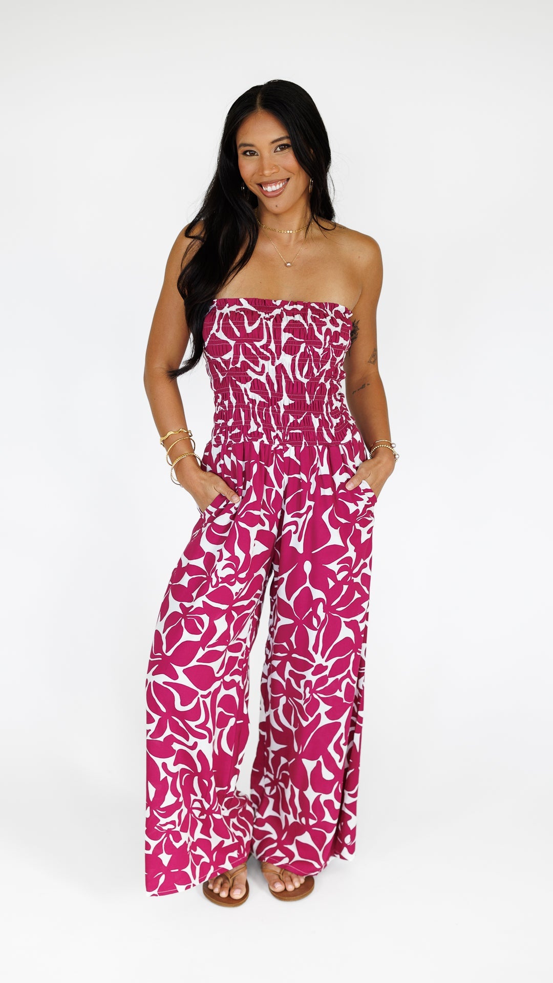 Lawai Jumpsuit / Honolulu Plumeria Khush Clothing