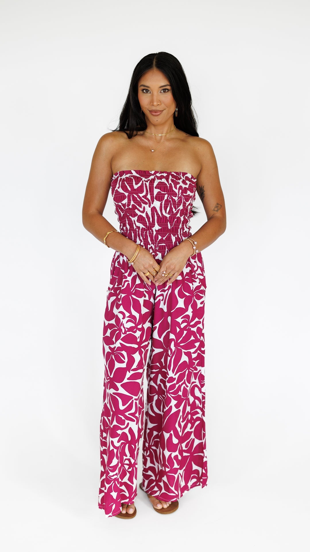 Lawai Jumpsuit / Honolulu Plumeria Khush Clothing