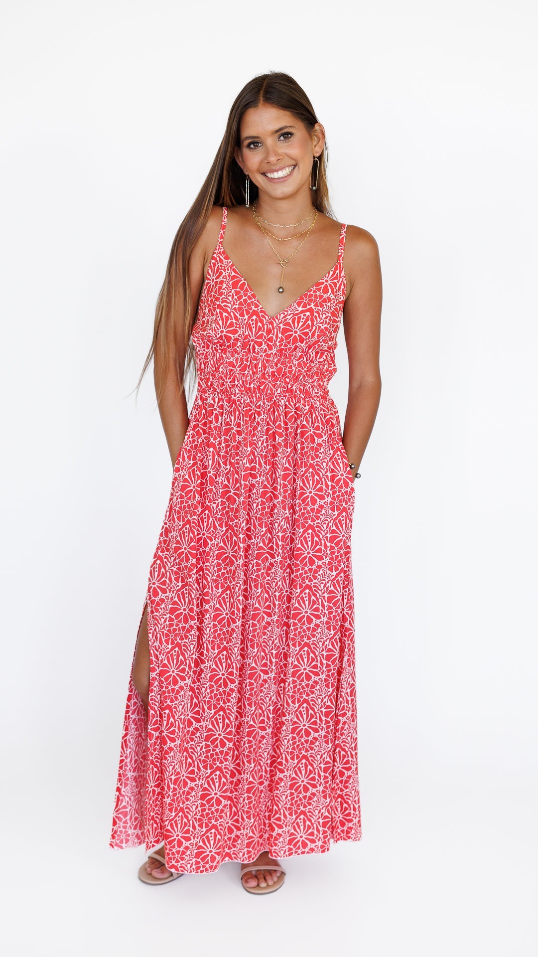 Manihi Dress / Magnolia Coral Khush Clothing