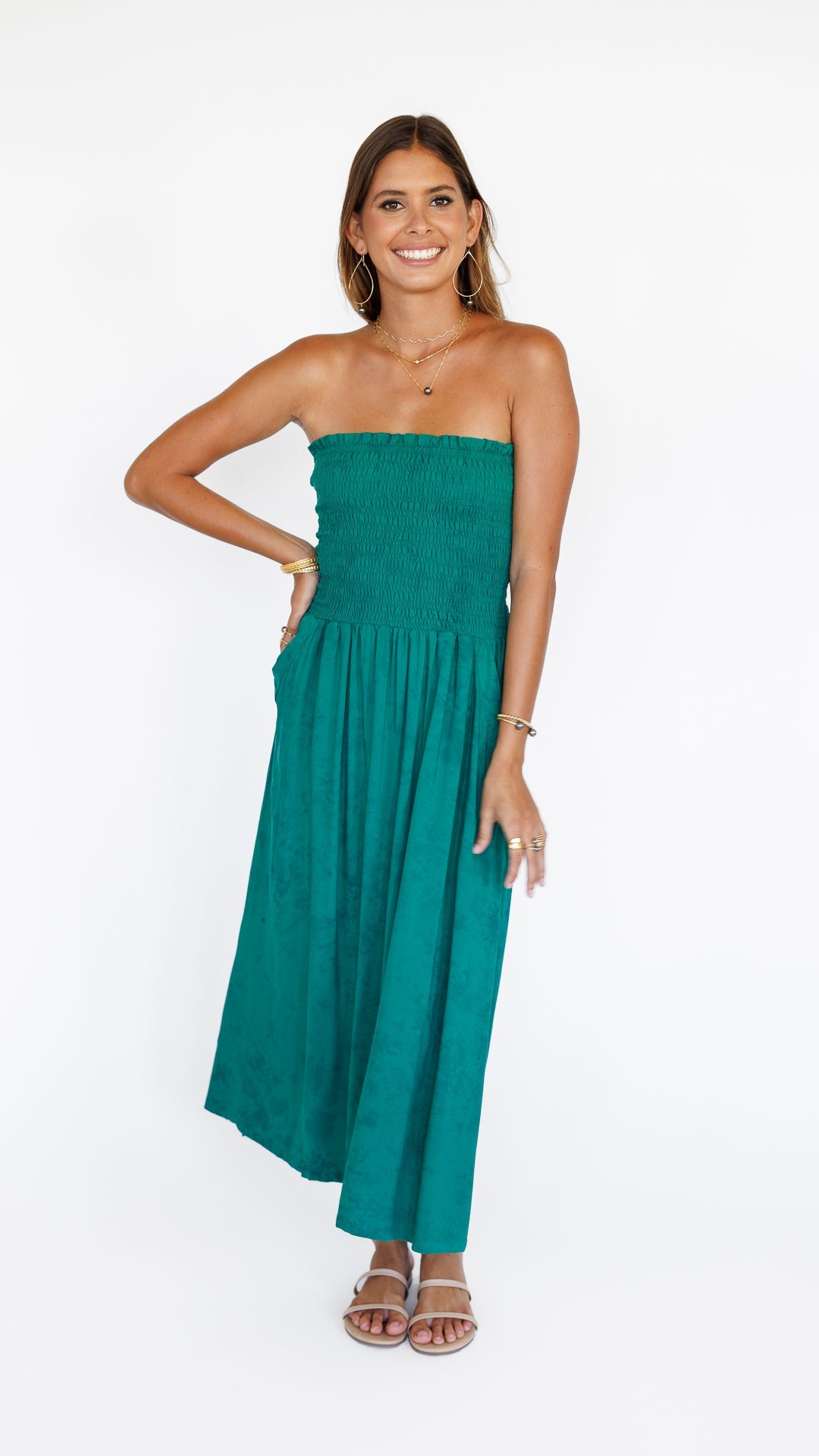 Paige Dress / Emerald Khush Clothing