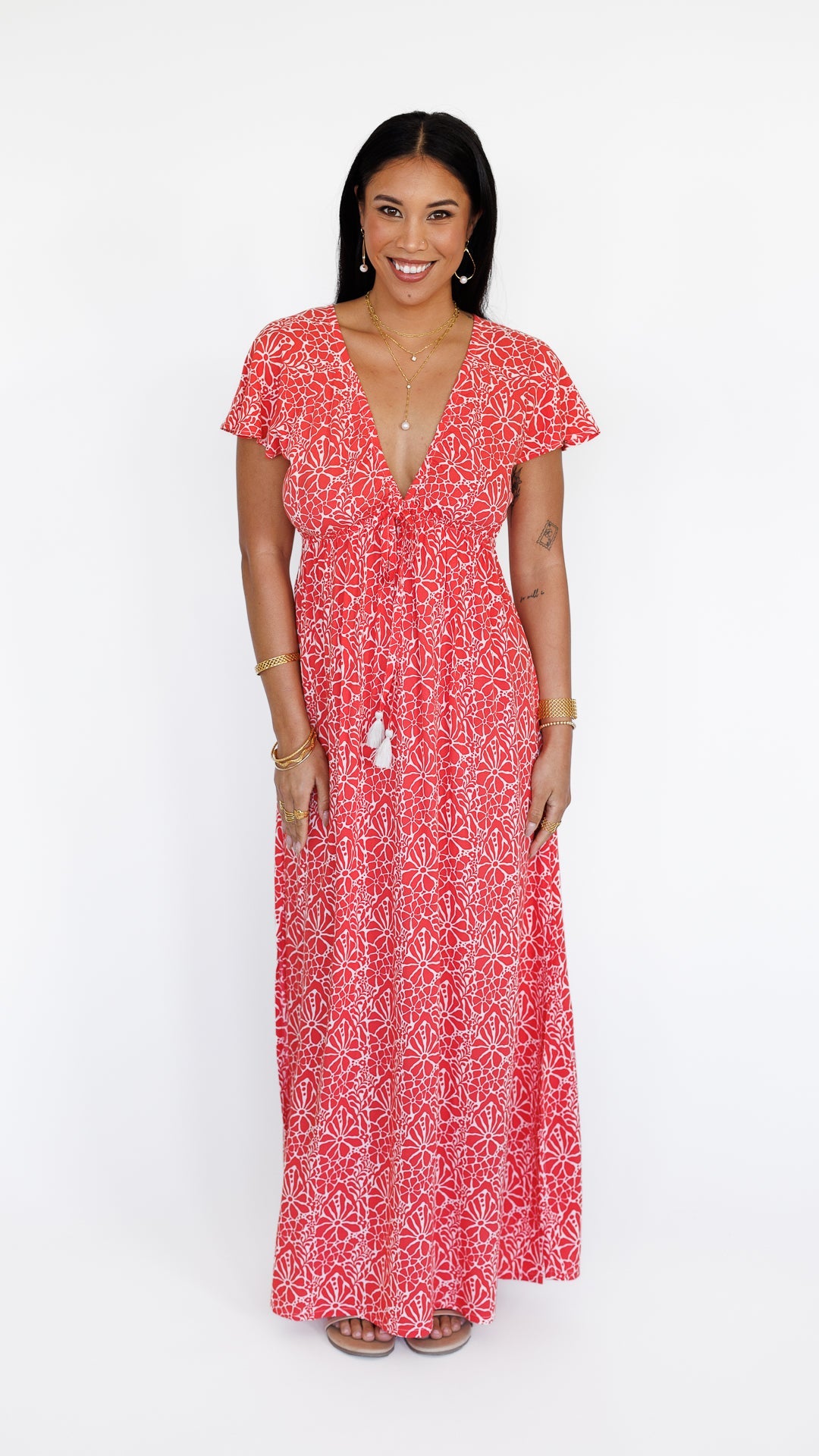 Leilani Dress / Magnolia Coral Khush Clothing