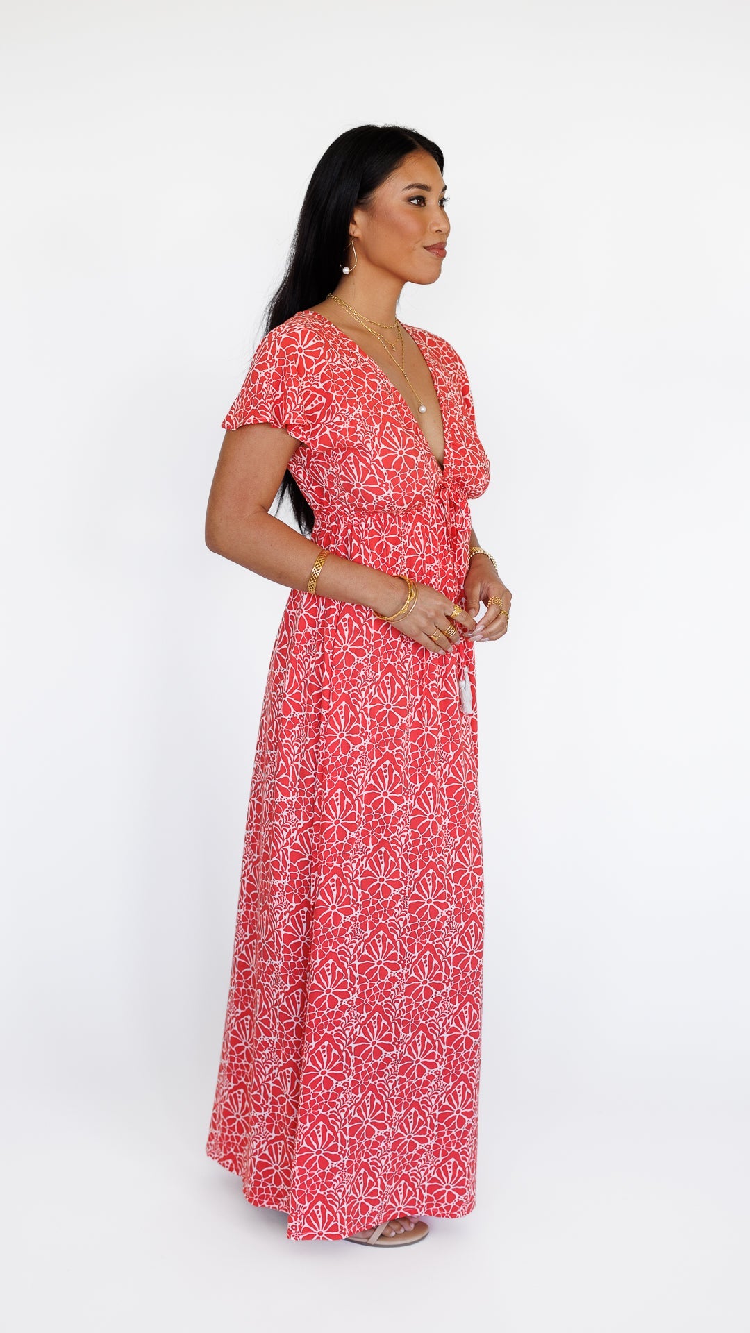 Leilani Dress / Magnolia Coral Khush Clothing