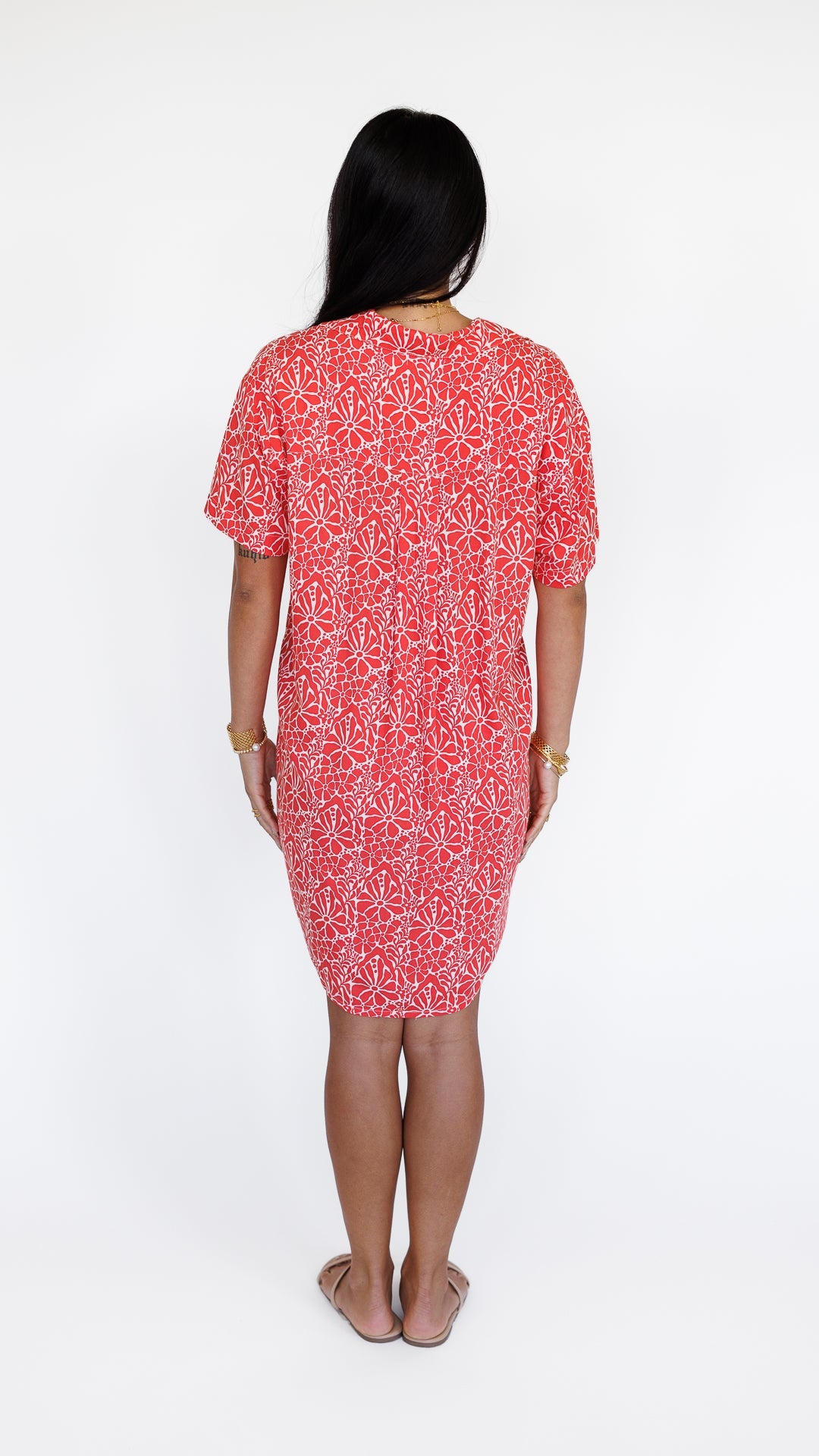 Maui Shirt Dress / Magnolia Coral Khush Clothing