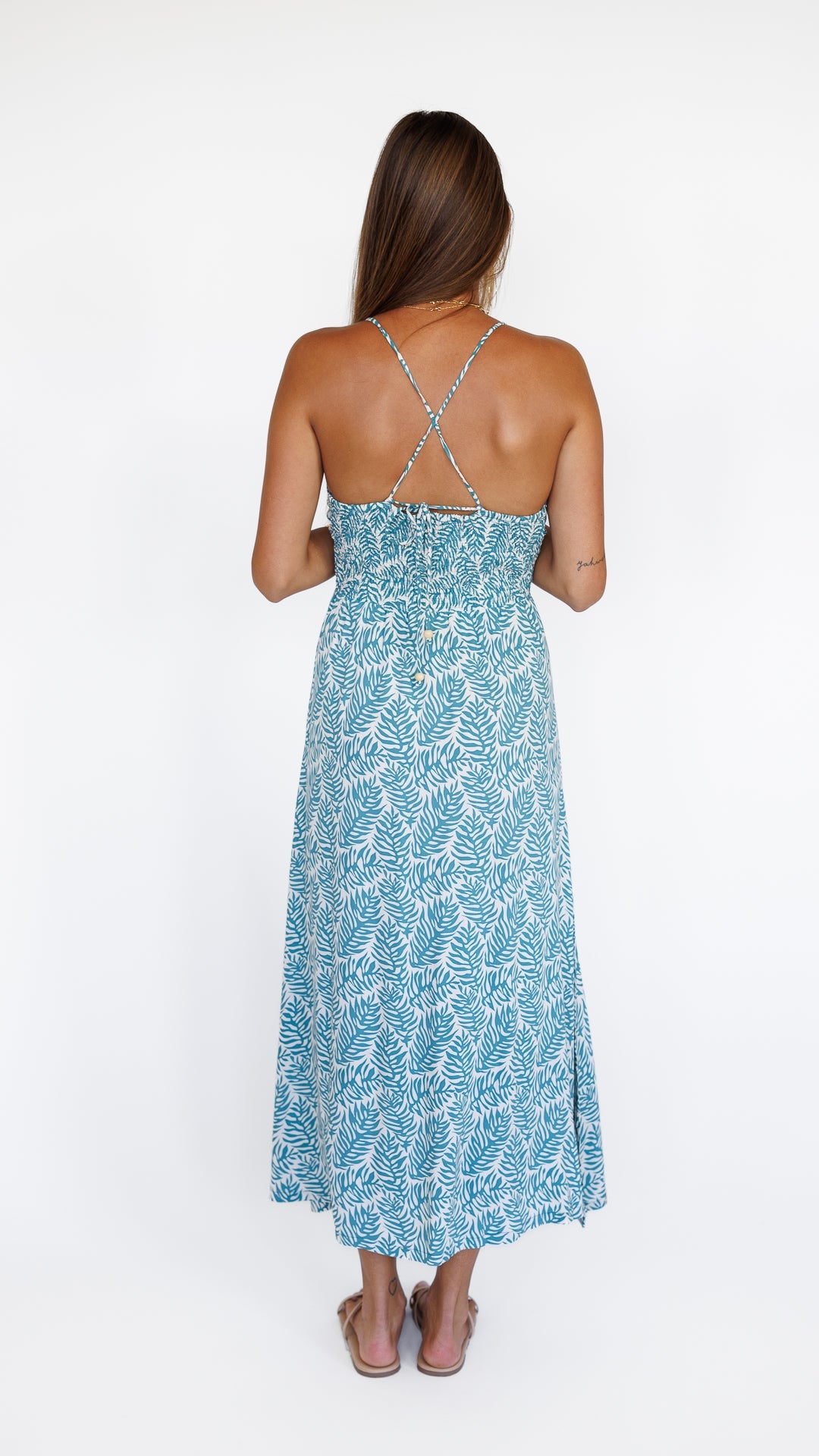 Lorena Dress / Olinda Teal Khush Clothing