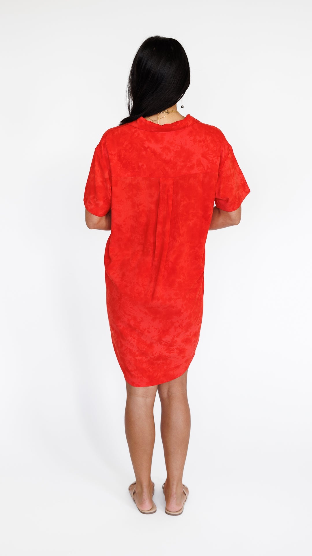 Maui Shirt Dress / Hazy Coral Khush Clothing