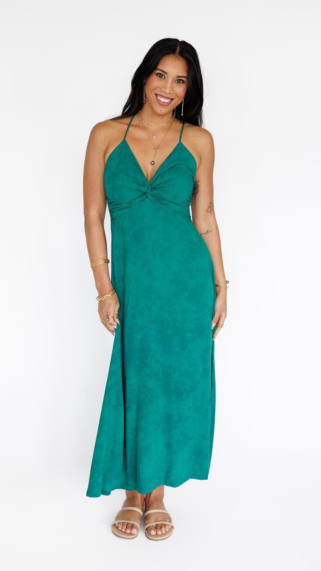 Lorena Dress / Emerald Khush Clothing