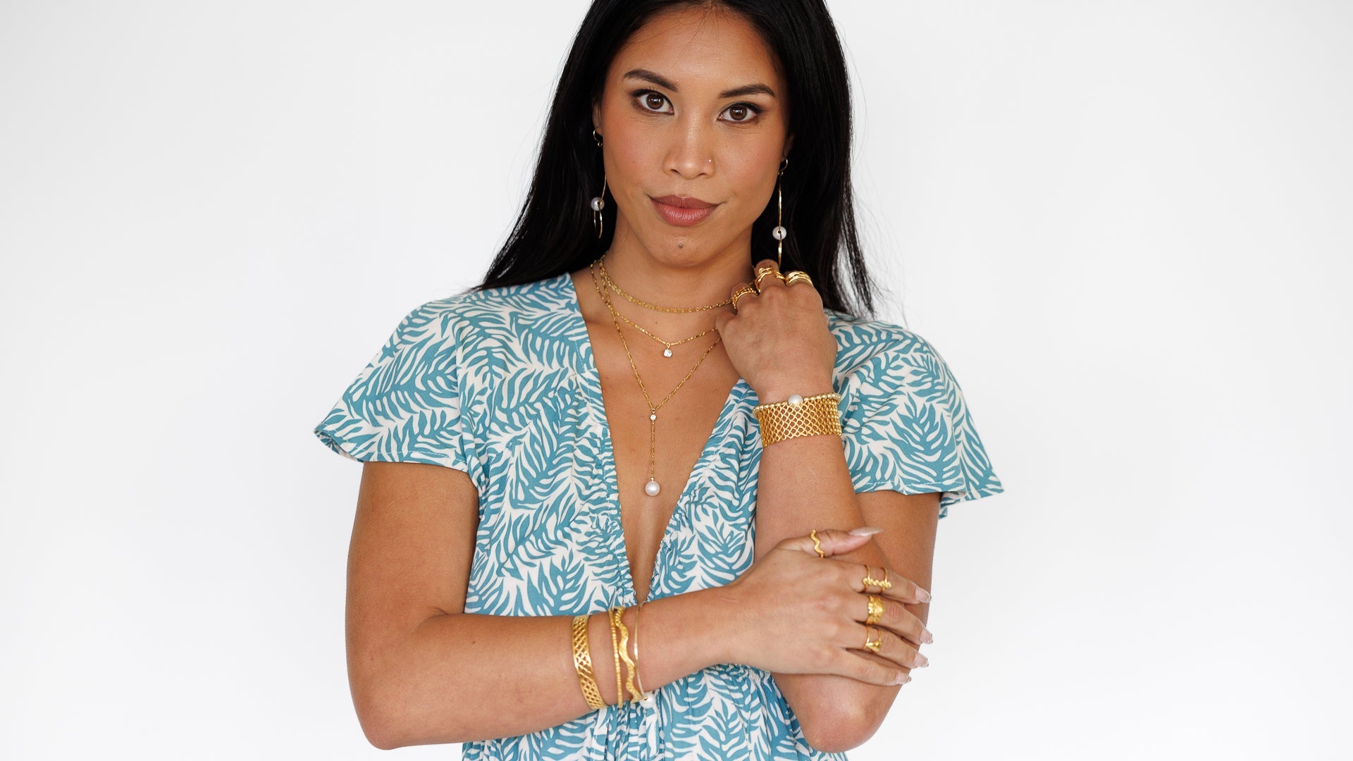 Leilani Dress / Olinda Teal Khush Clothing