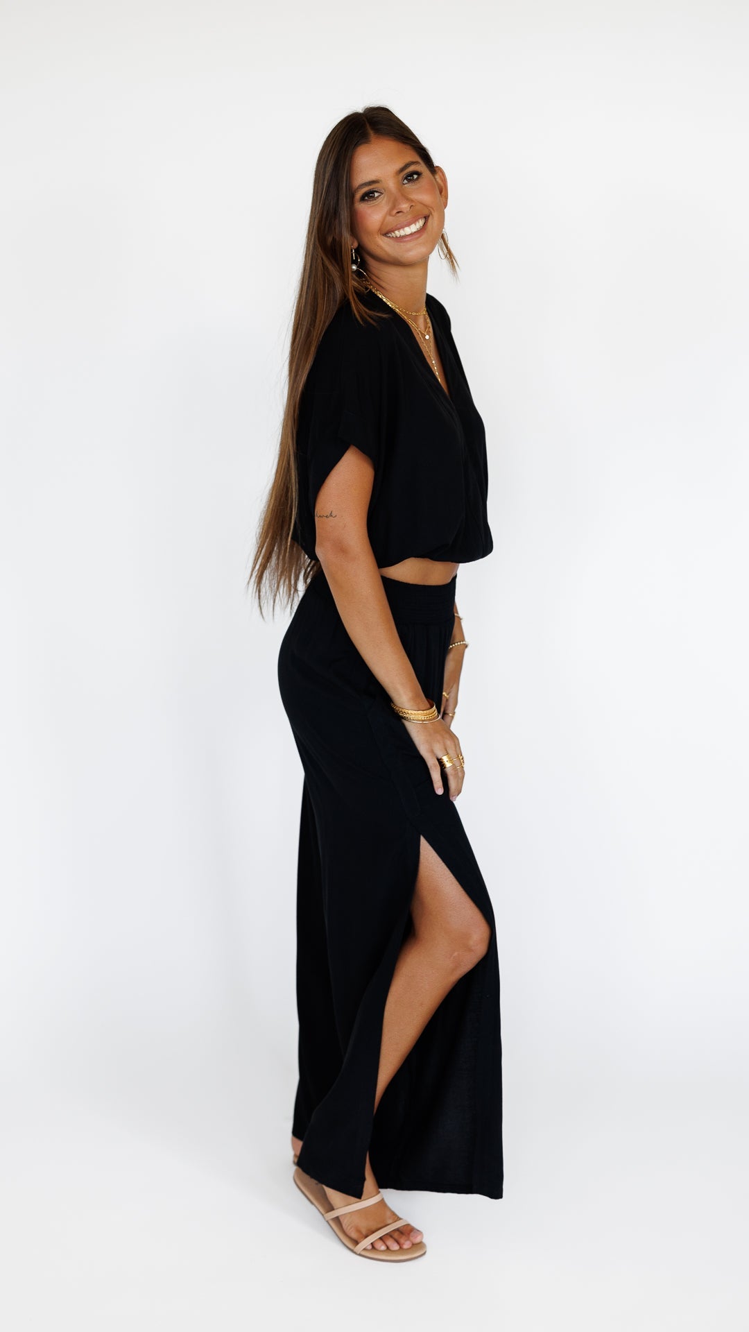 Amelia Top / Solid Black Khush Clothing