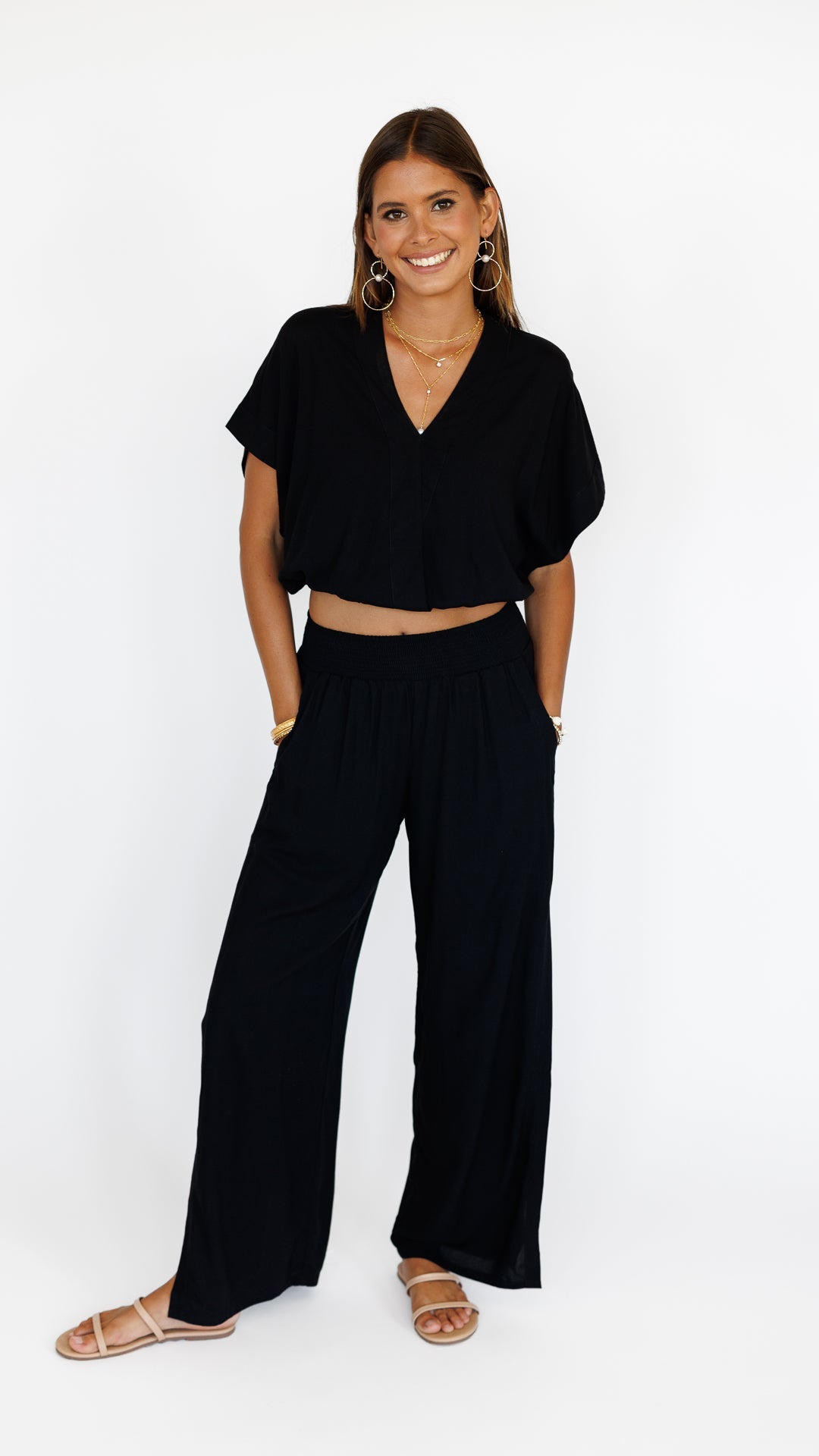 Amelia Top / Solid Black Khush Clothing