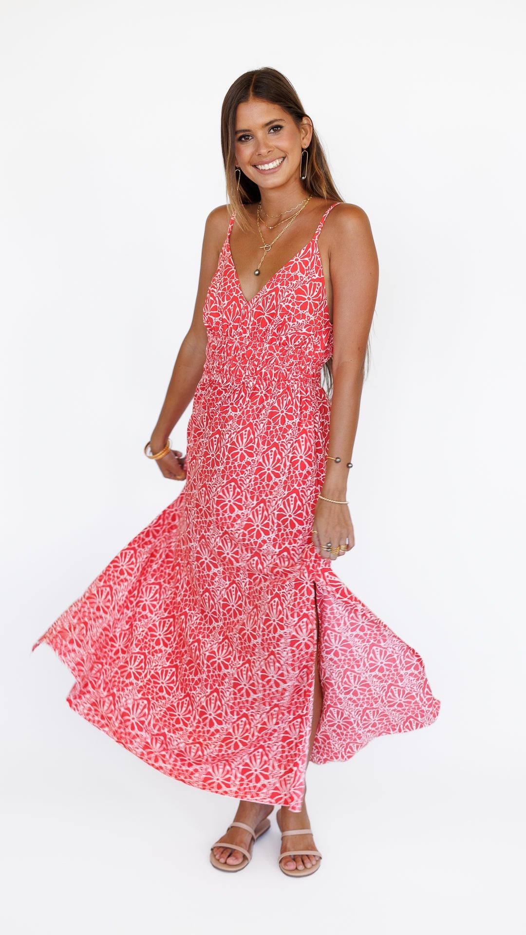 Manihi Dress / Magnolia Coral Khush Clothing