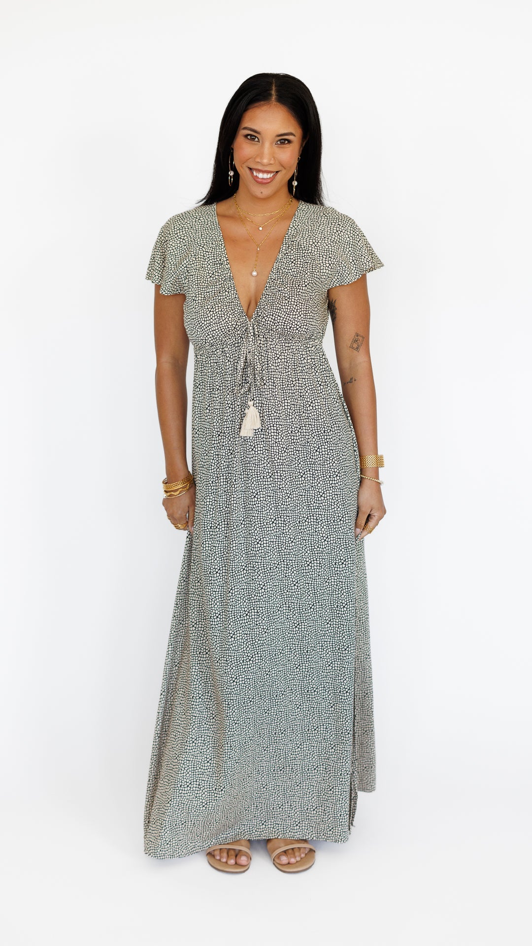 Leilani Dress / Savanna Black Khush Clothing