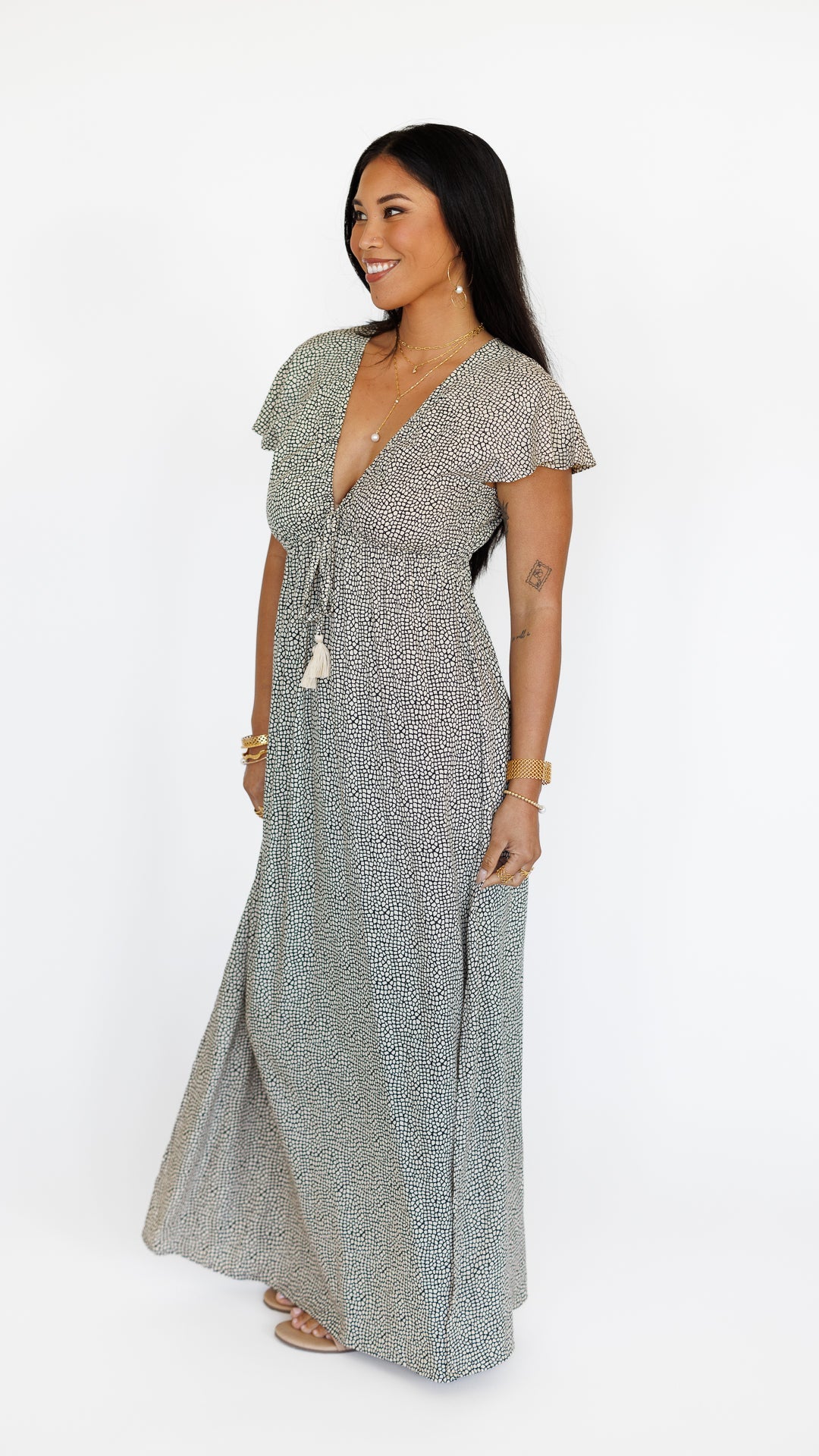 Leilani Dress / Savanna Black Khush Clothing