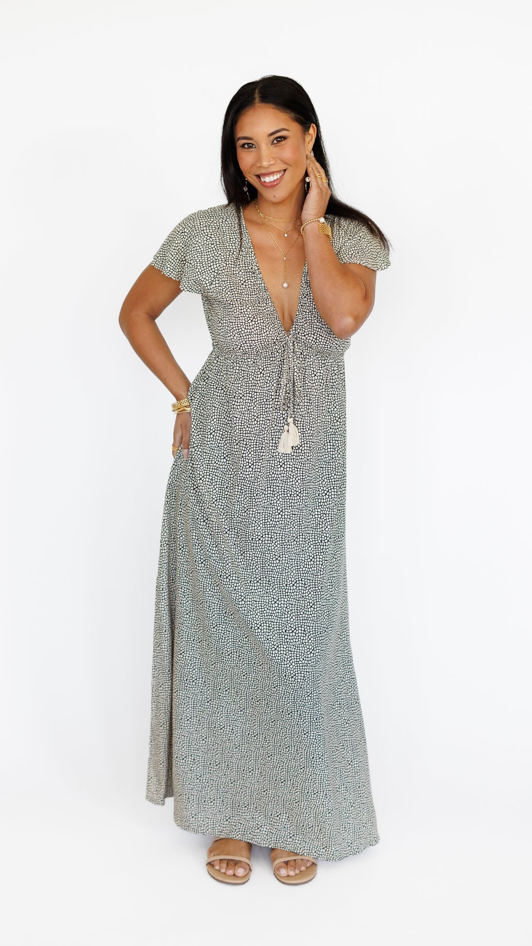 Leilani Dress / Savanna Black Khush Clothing