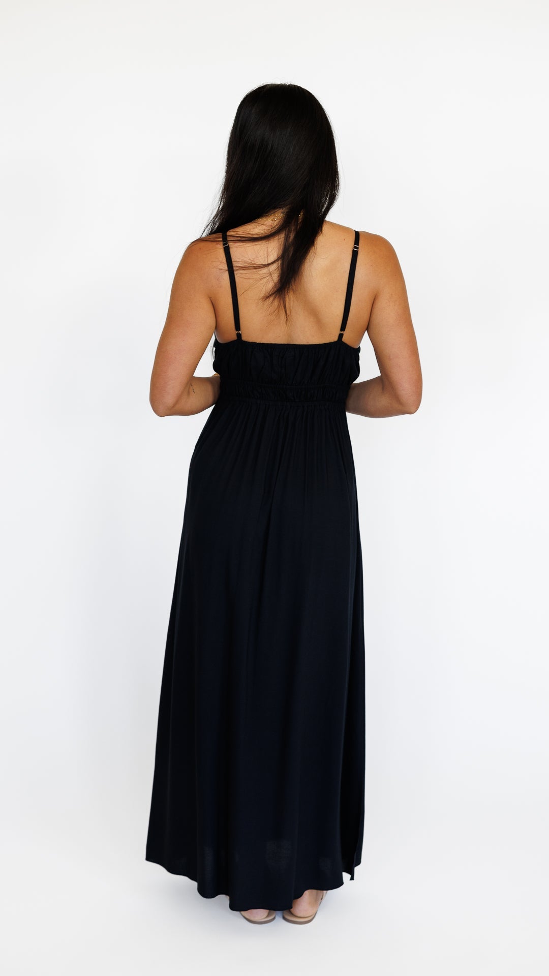 Manihi Dress / Solid Black Khush Clothing