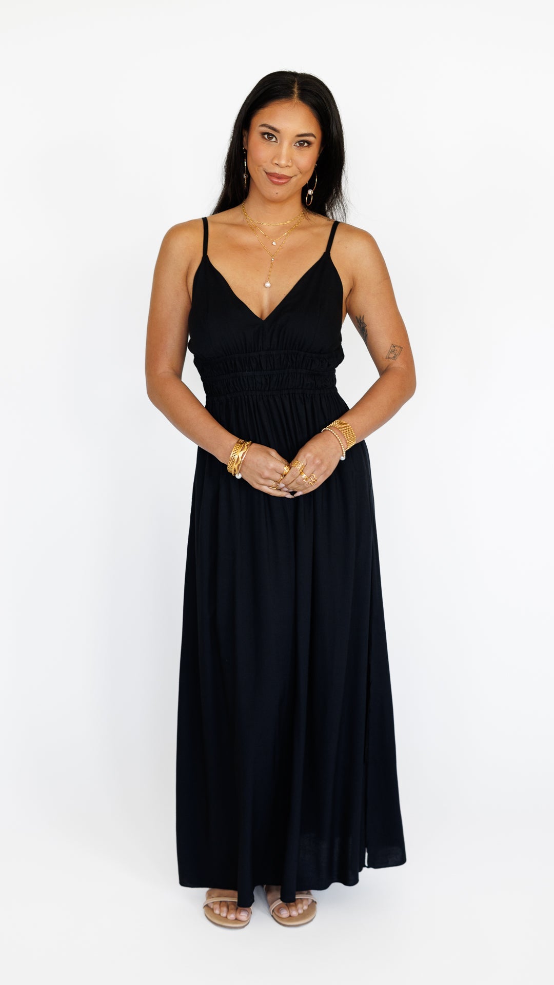 Manihi Dress / Solid Black Khush Clothing