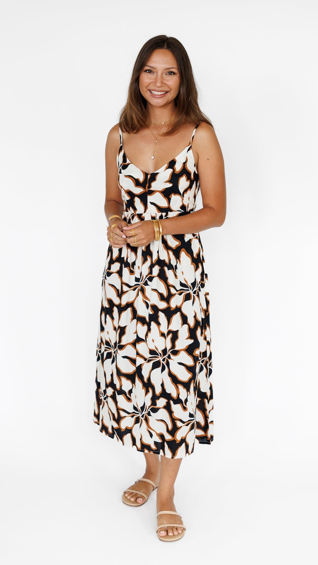 Sienna Dress / Bronze Blossom Khush Clothing