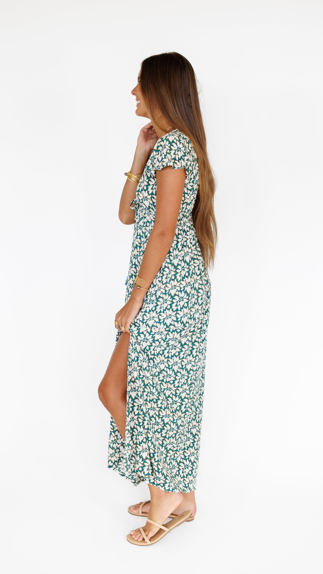 Leilani Dress / Aqua Blossom Khush Clothing