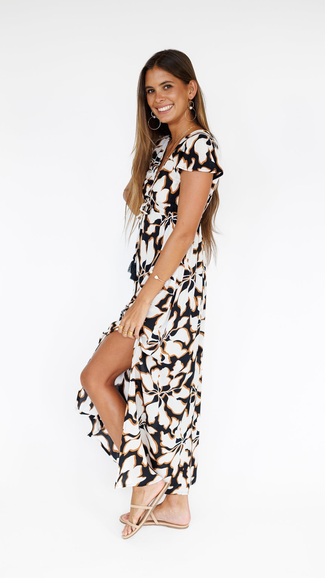 Leilani Dress / Bronze Blossom Khush Clothing