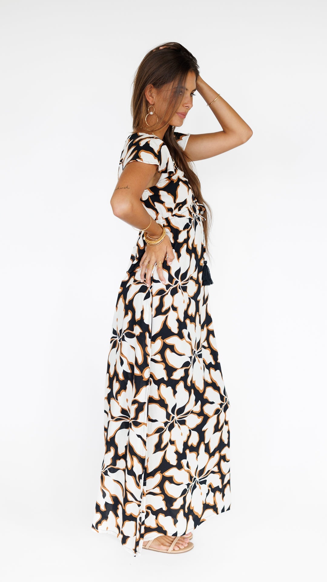 Leilani Dress / Bronze Blossom Khush Clothing