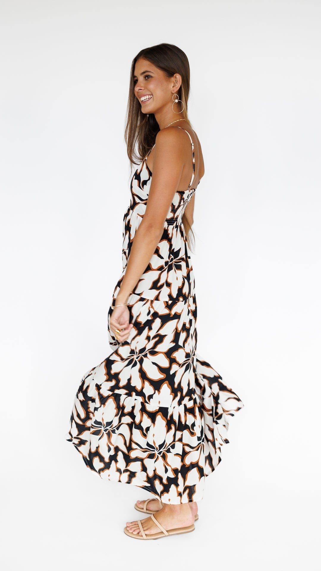 Heiva Dress / Bronze Blossom Khush Clothing