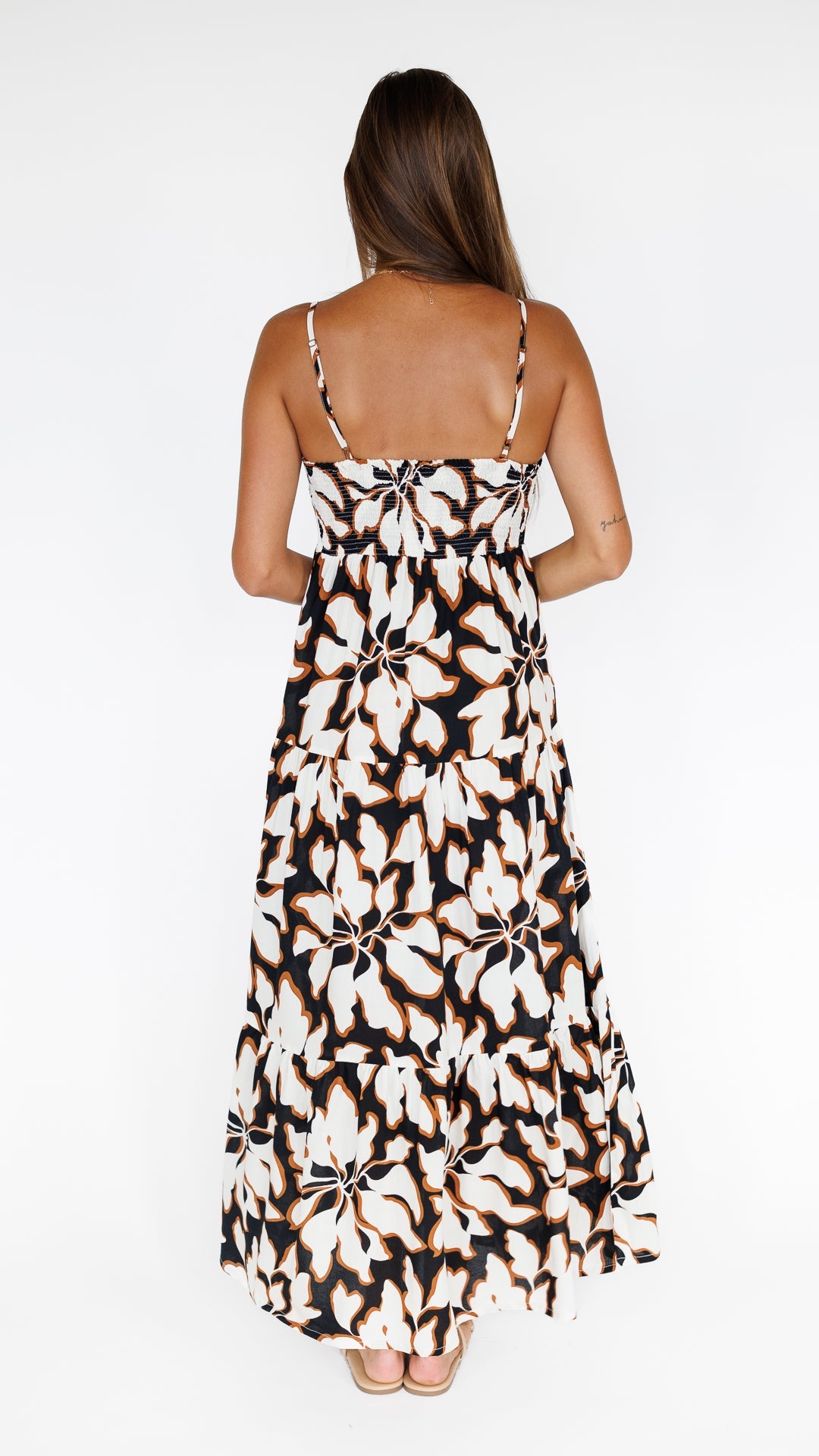 Heiva Dress / Bronze Blossom Khush Clothing