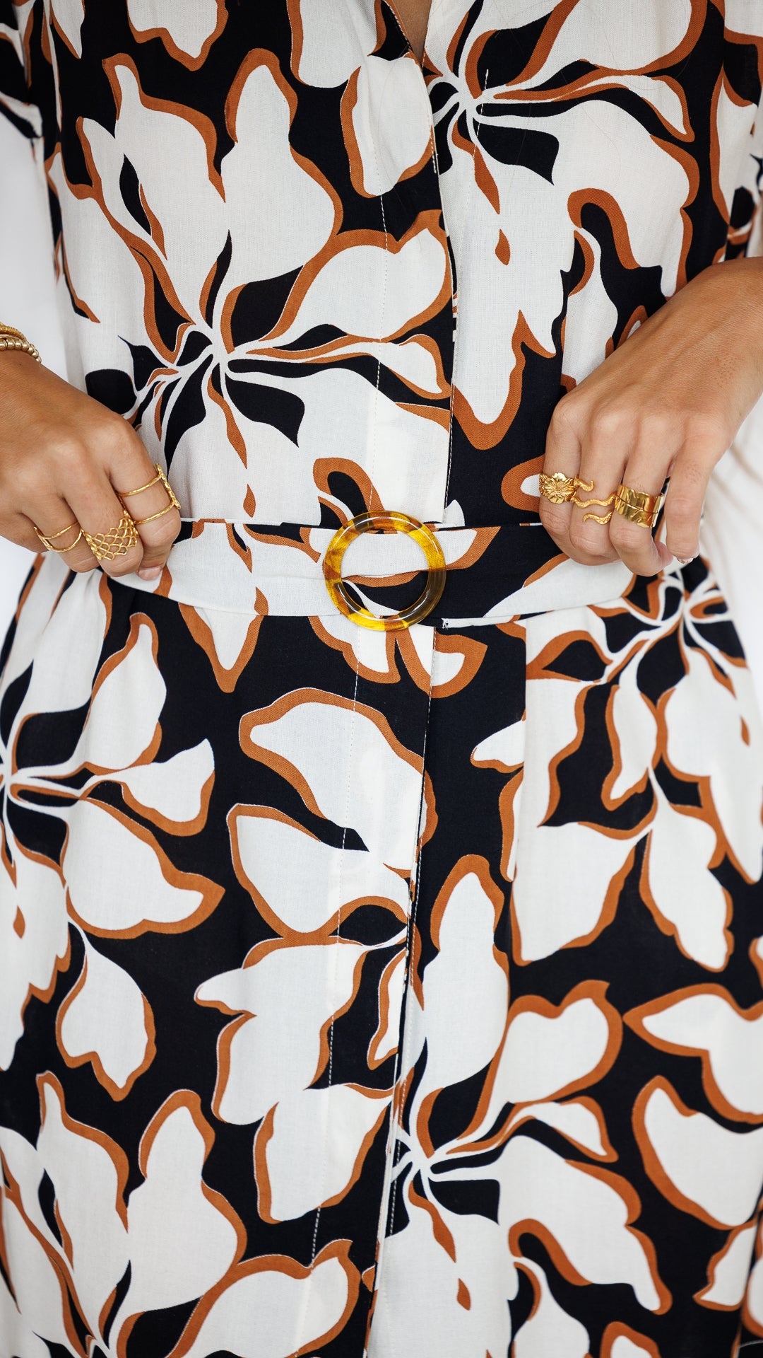 Aurora Dress / Bronze Blossom Khush Clothing