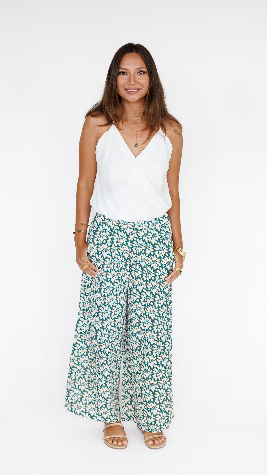 Johanna Pant / Aqua Blossom Khush Clothing