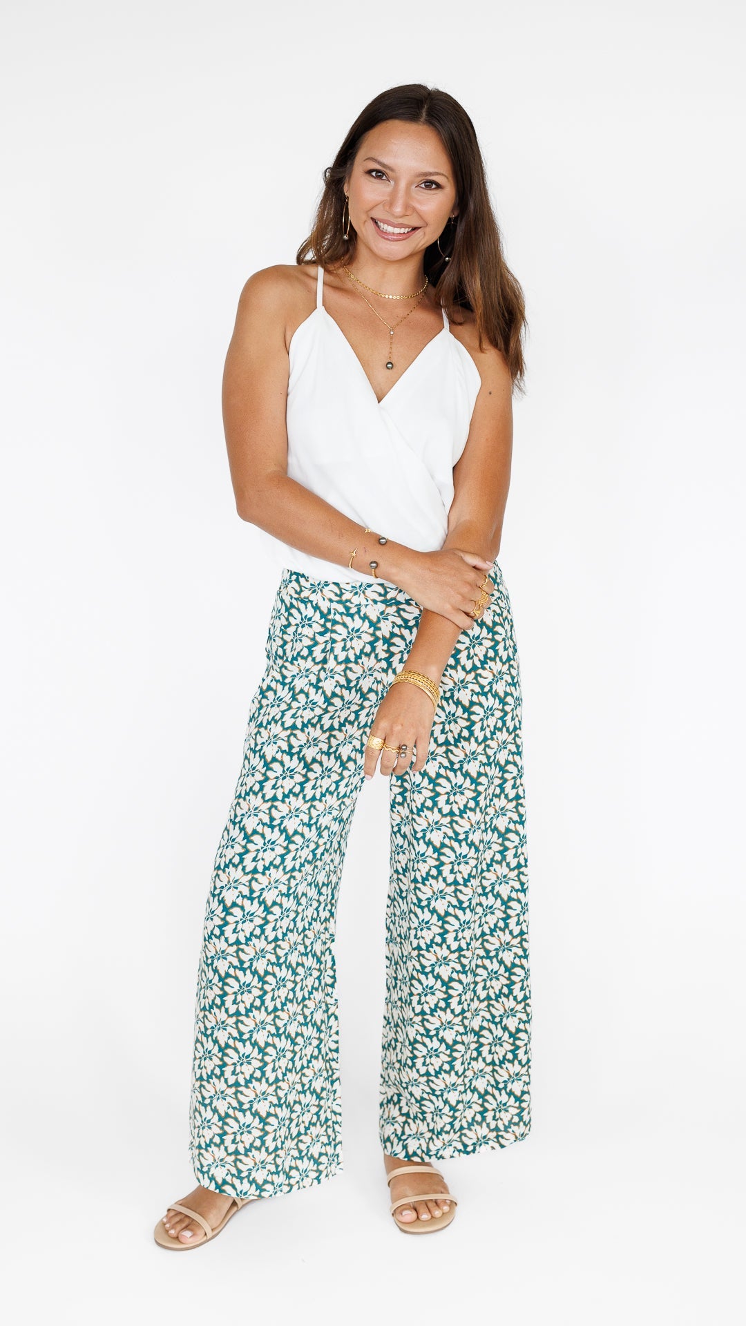 Johanna Pant / Aqua Blossom Khush Clothing