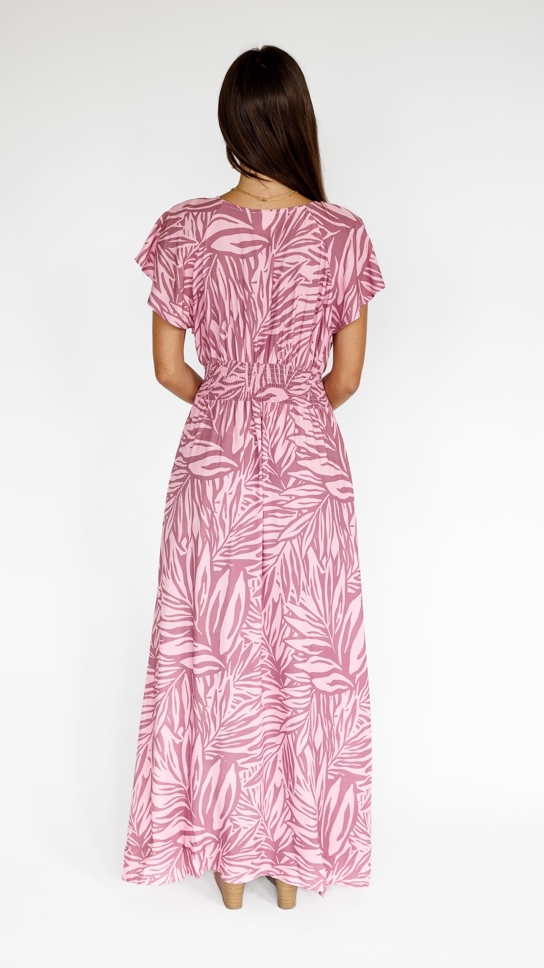 Pretty In Palms / Moana Maxi Dress / Misty Mauve KEANI APPAREL