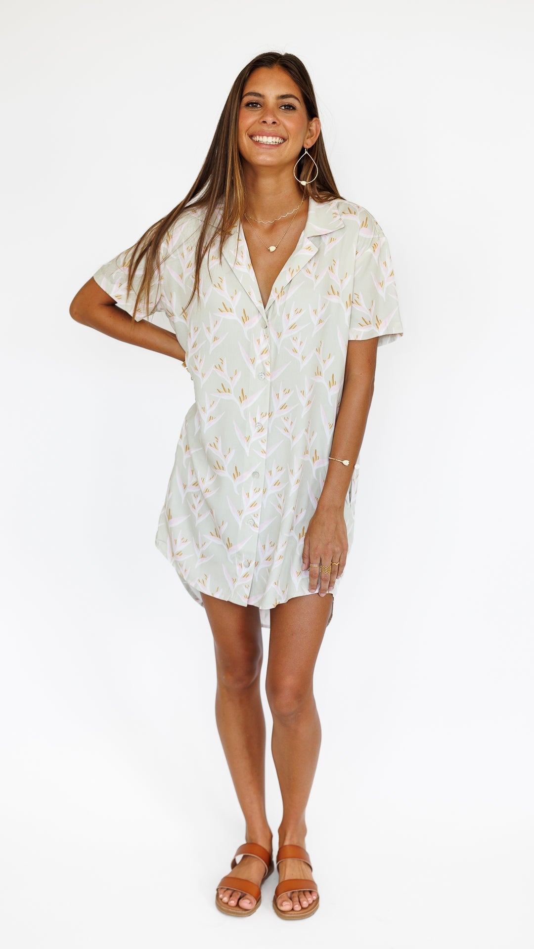 Heliconia / Paia Shirt Dress / Mint KEANI APPAREL