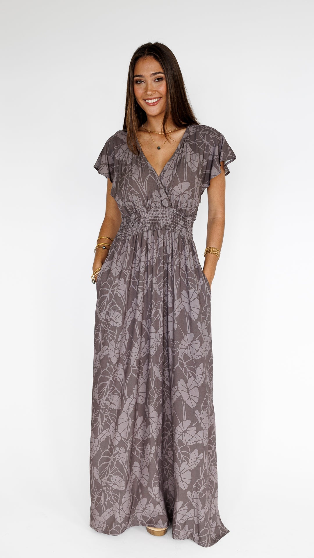 Kalo Patch / Moana Maxi Dress / Earth KEANI APPAREL