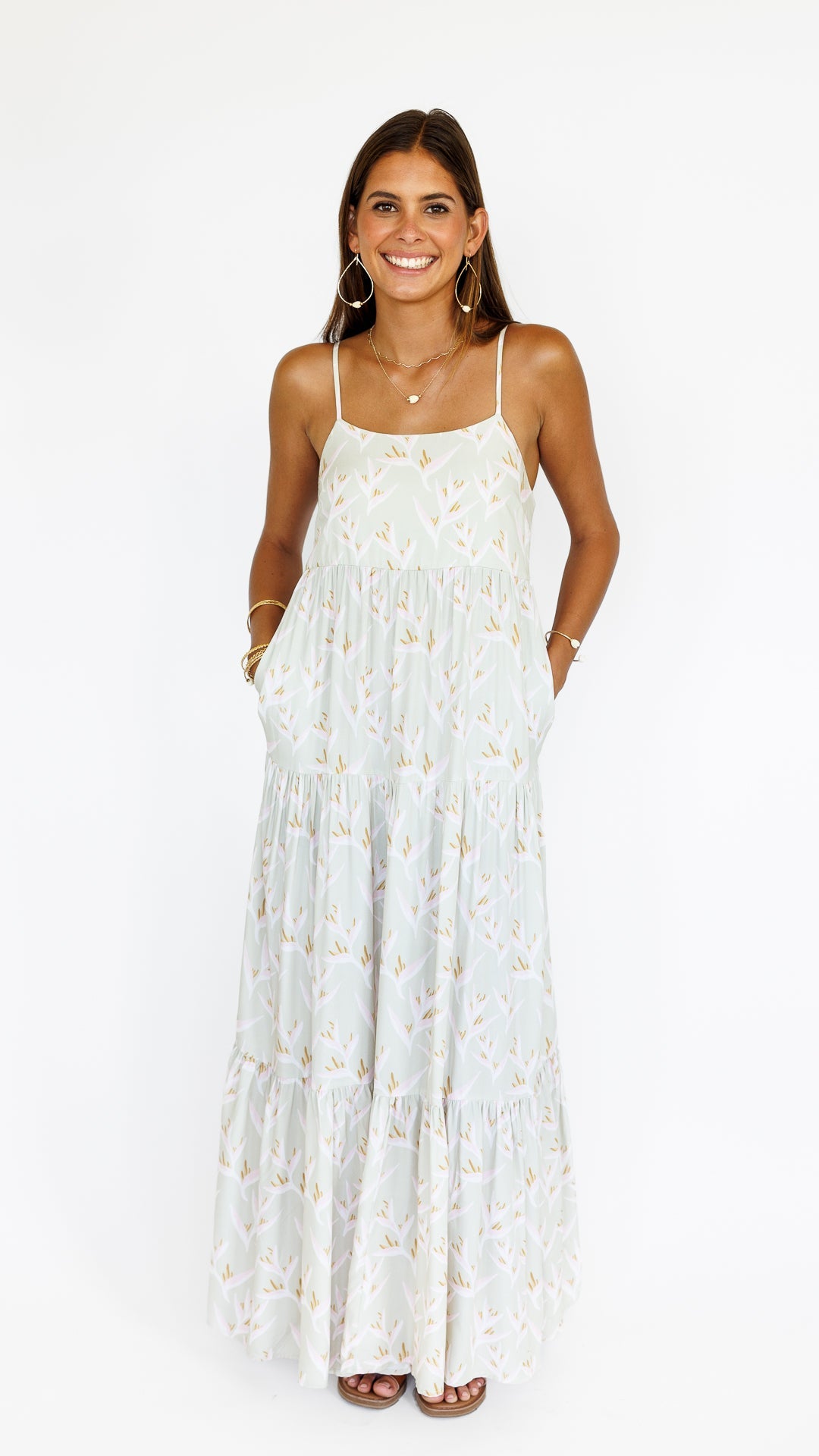 Heliconia / Haleiwa Maxi Dress / Mint KEANI APPAREL